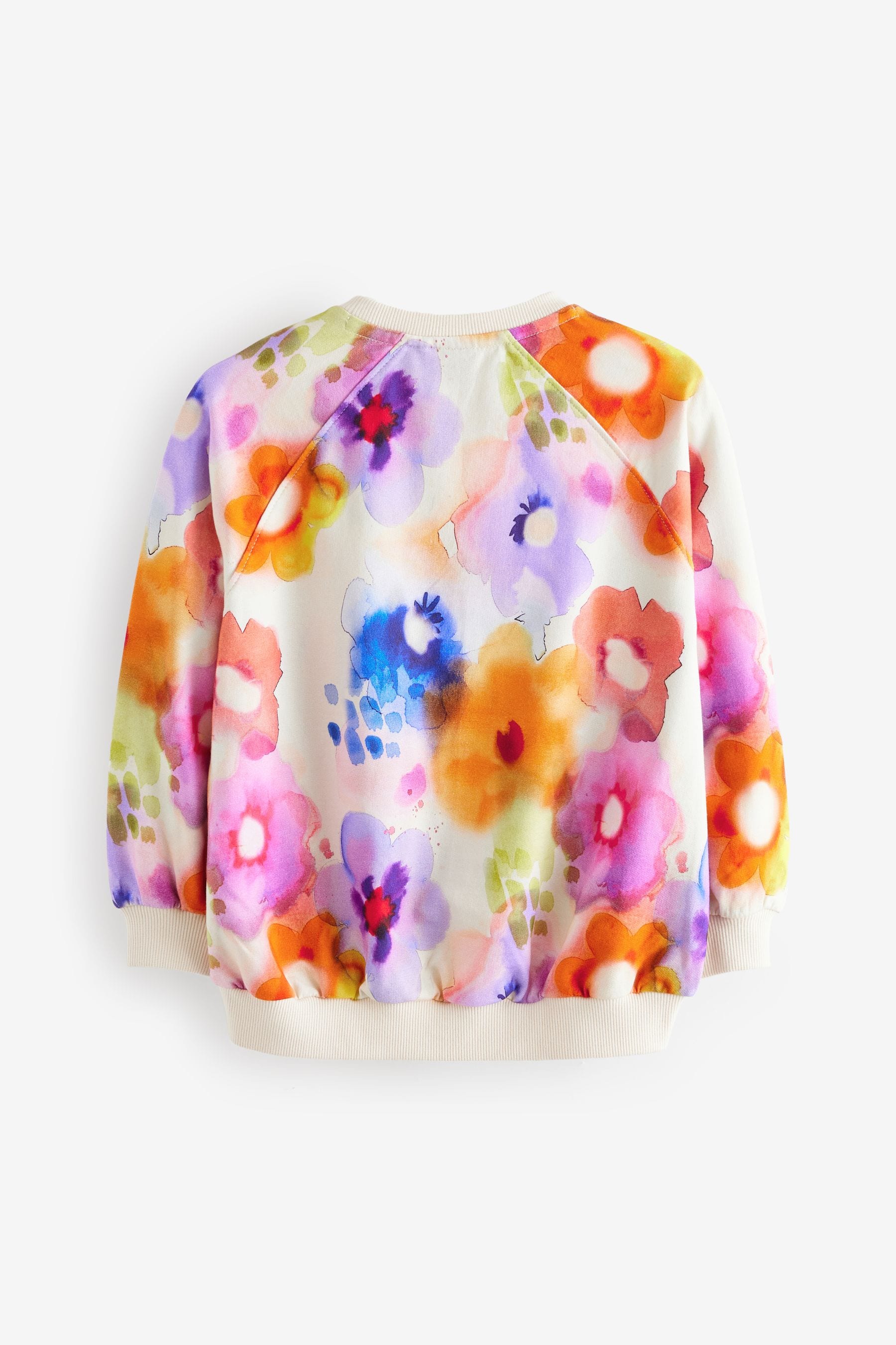 Multi Floral Print 100% Cotton Sweatshirt (3-16yrs)