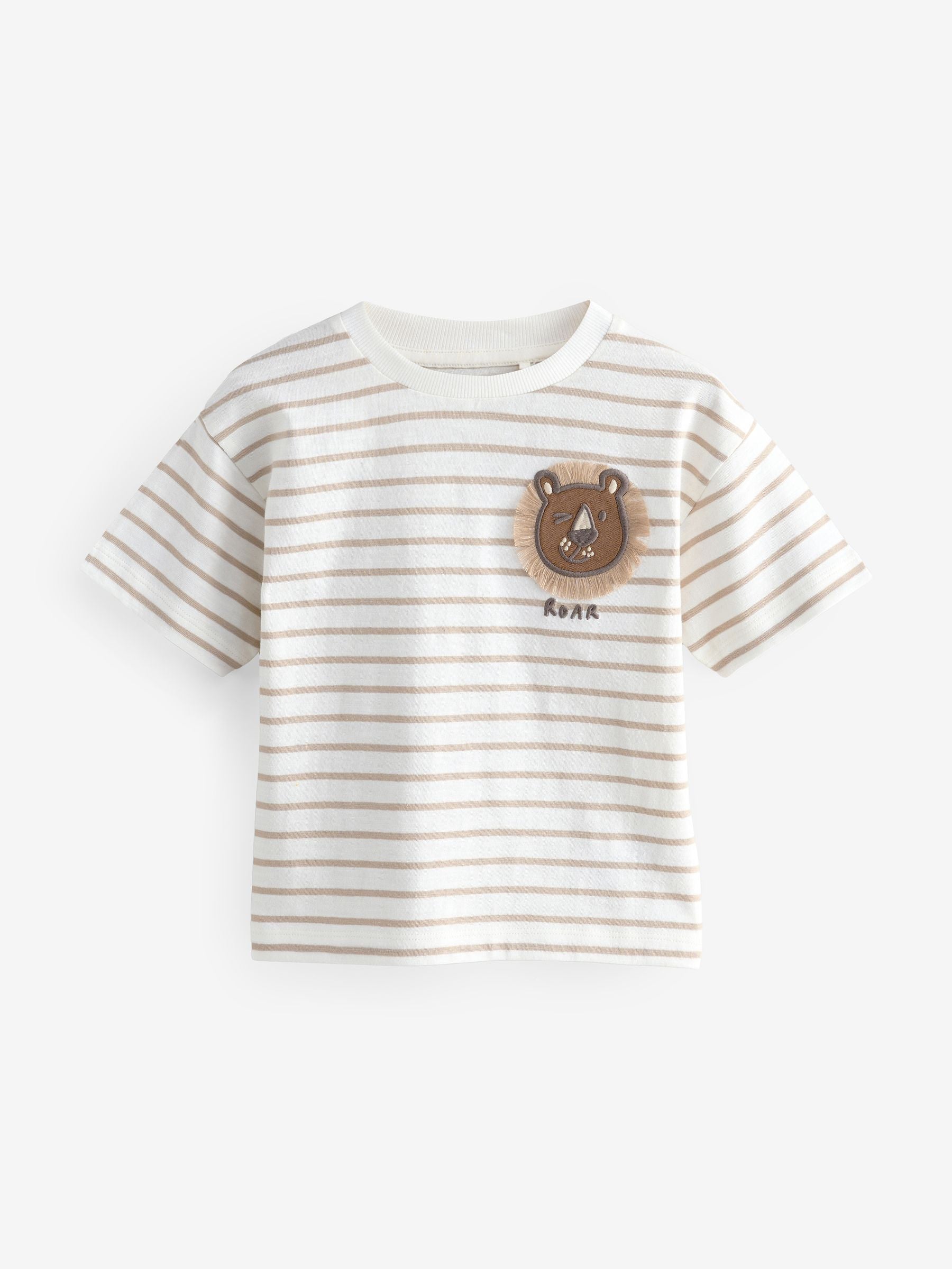 White Lion 100% Cotton Short Sleeve Stripe T-Shirt (3mths-7yrs)