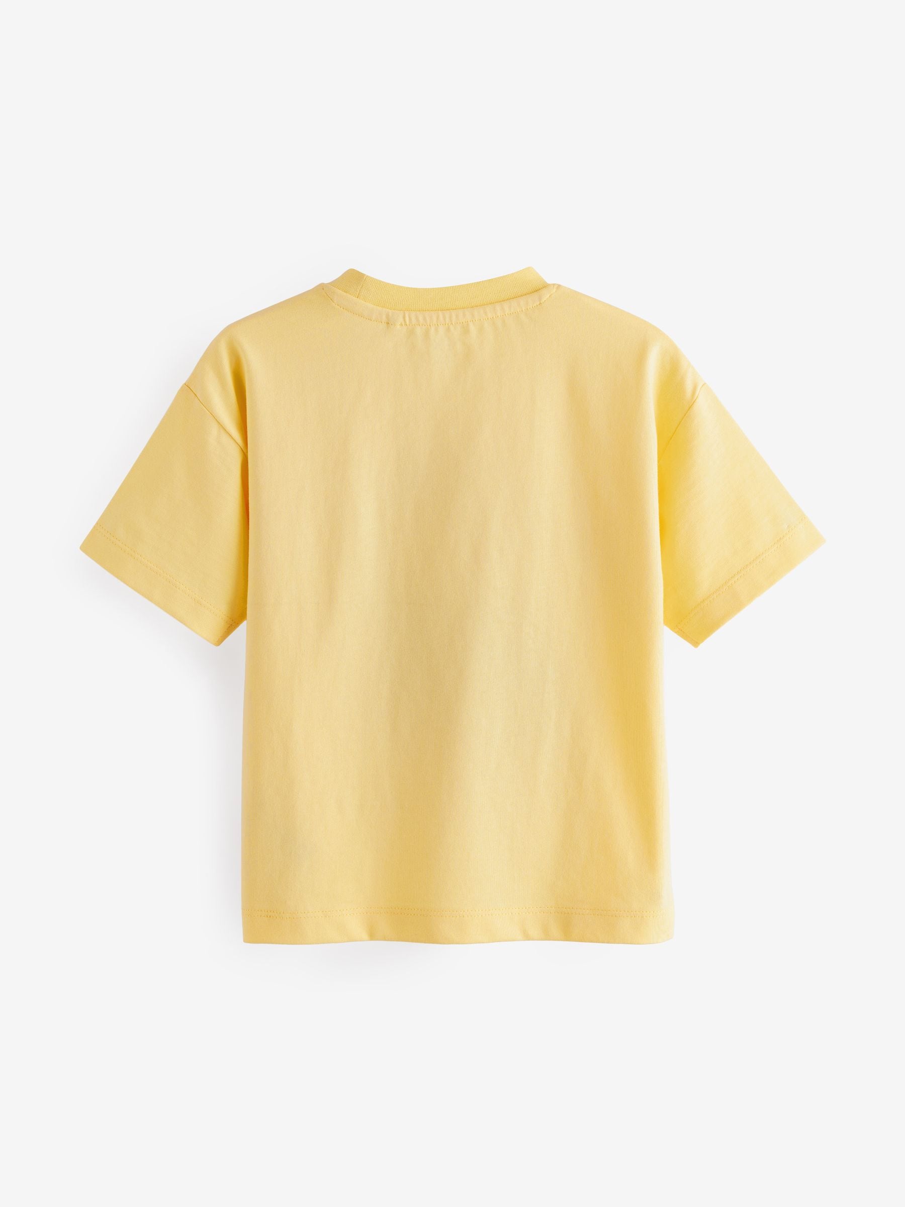 Yellow 100% Cotton Short Sleeve Appliqu?© T-Shirt (3mths-7yrs)