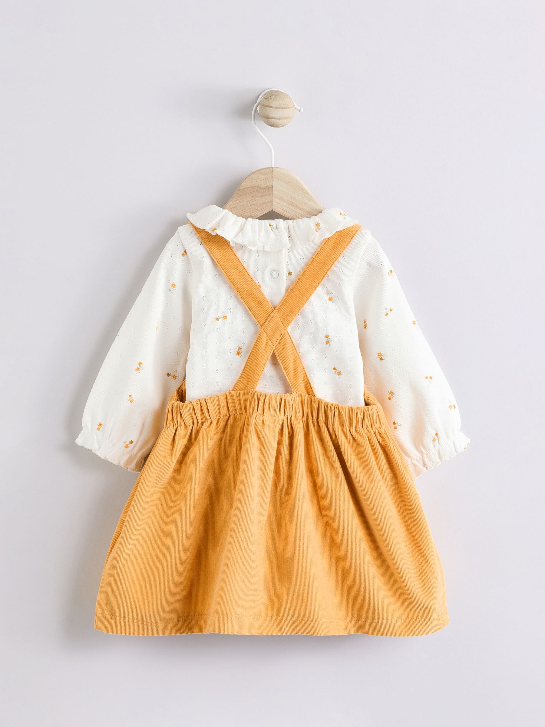 Ochre Character Baby Pinafore Long Sleeve Bodysuit & Tights Set (0mths-2yrs)