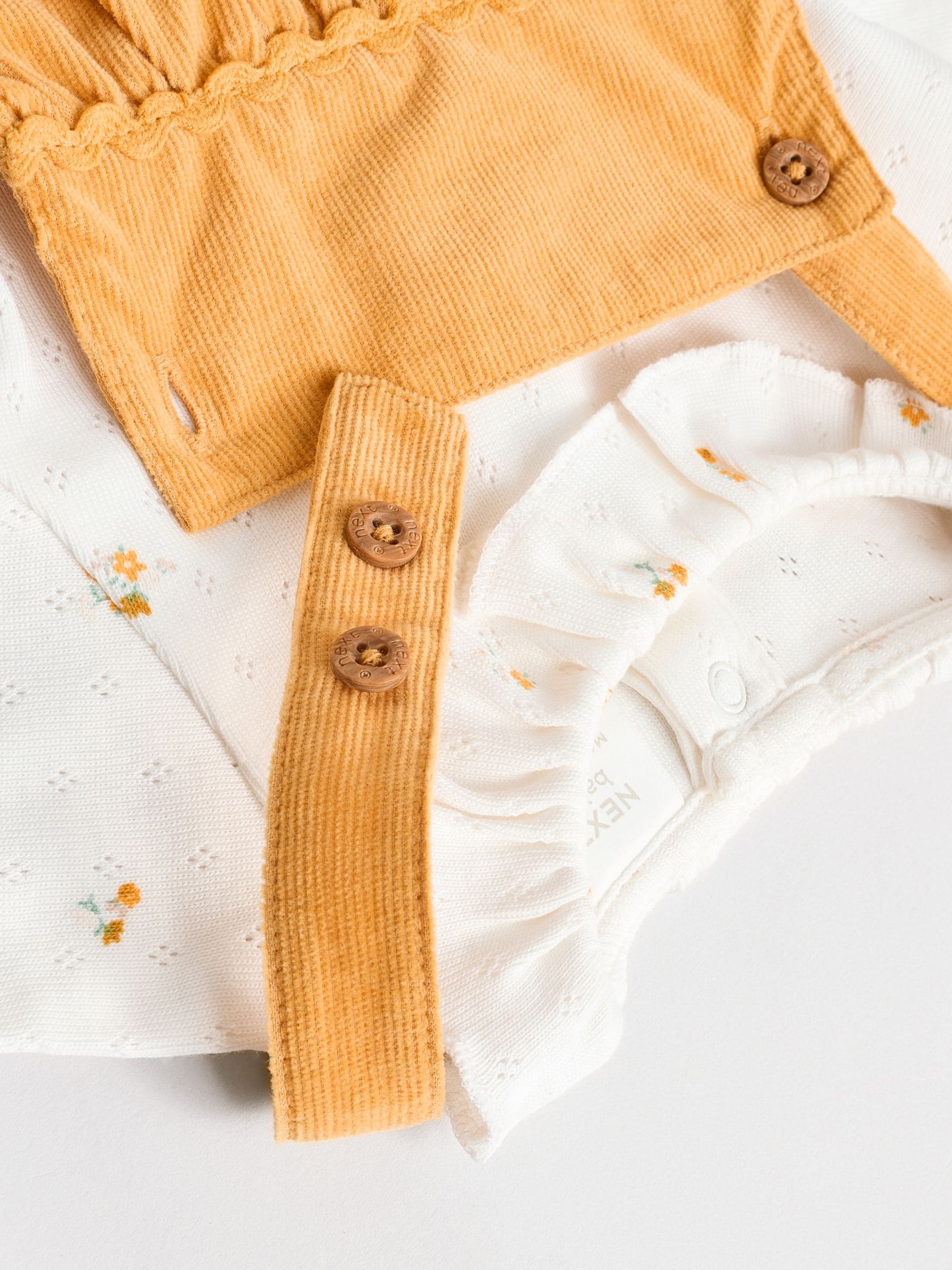 Ochre Character Baby Pinafore Long Sleeve Bodysuit & Tights Set (0mths-2yrs)