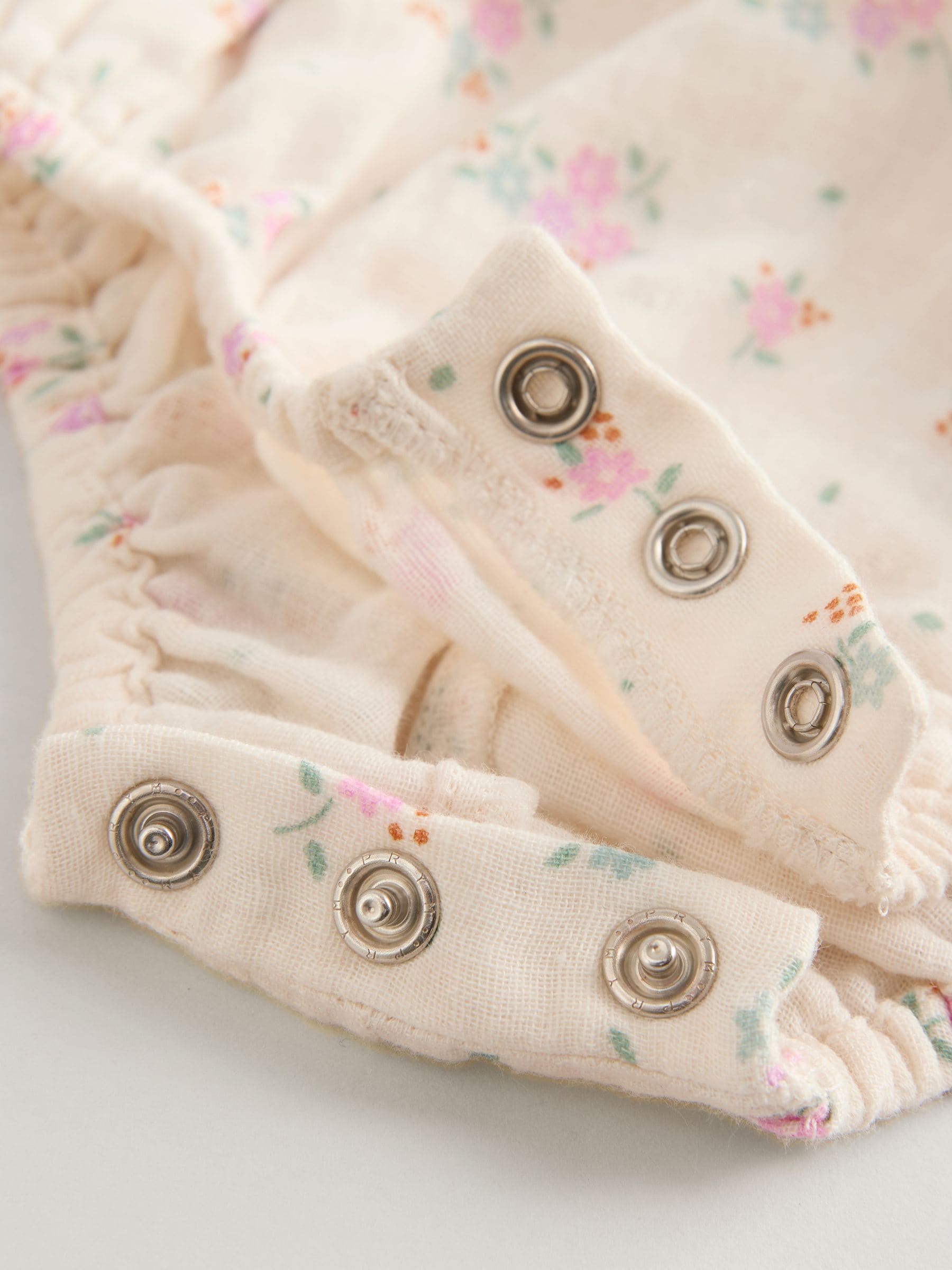 Cream Floral Embroidered Baby 100% Cotton Dress (0mths-2yrs)