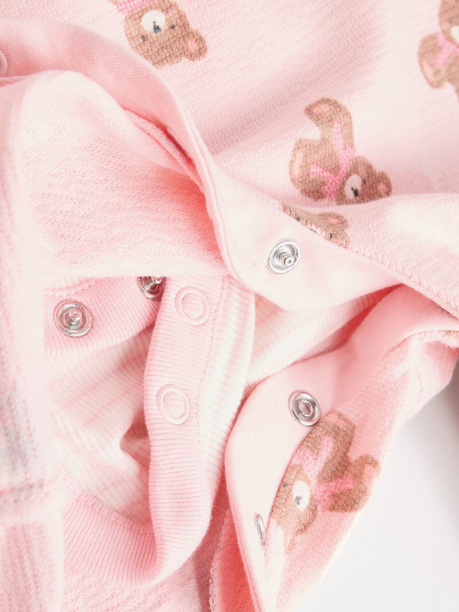 Pink Bear Print Long Sleeve Bodysuit & Baby Dungarees Set (0mths-3yrs)