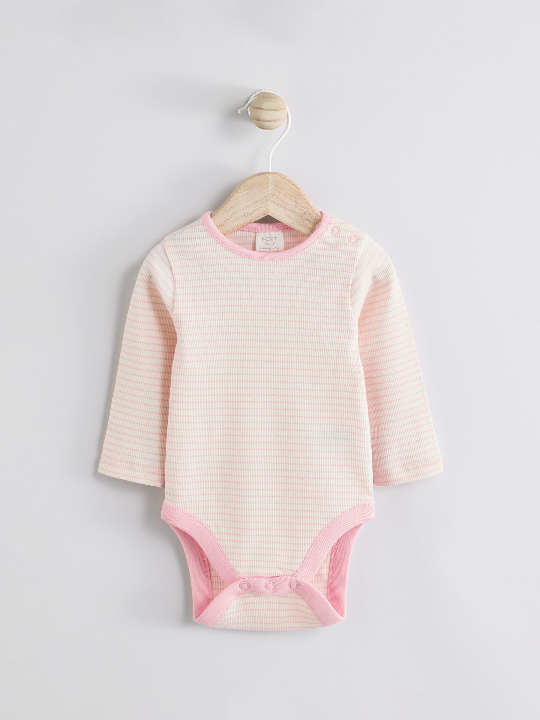 Pink Bear Print Long Sleeve Bodysuit & Baby Dungarees Set (0mths-3yrs)