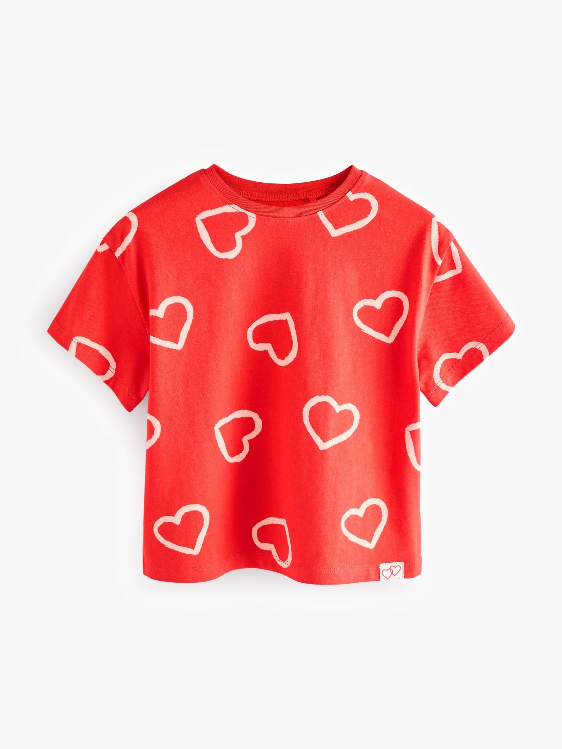 Red Short Sleeve T-Shirt 3 Pack (3mths-7yrs)