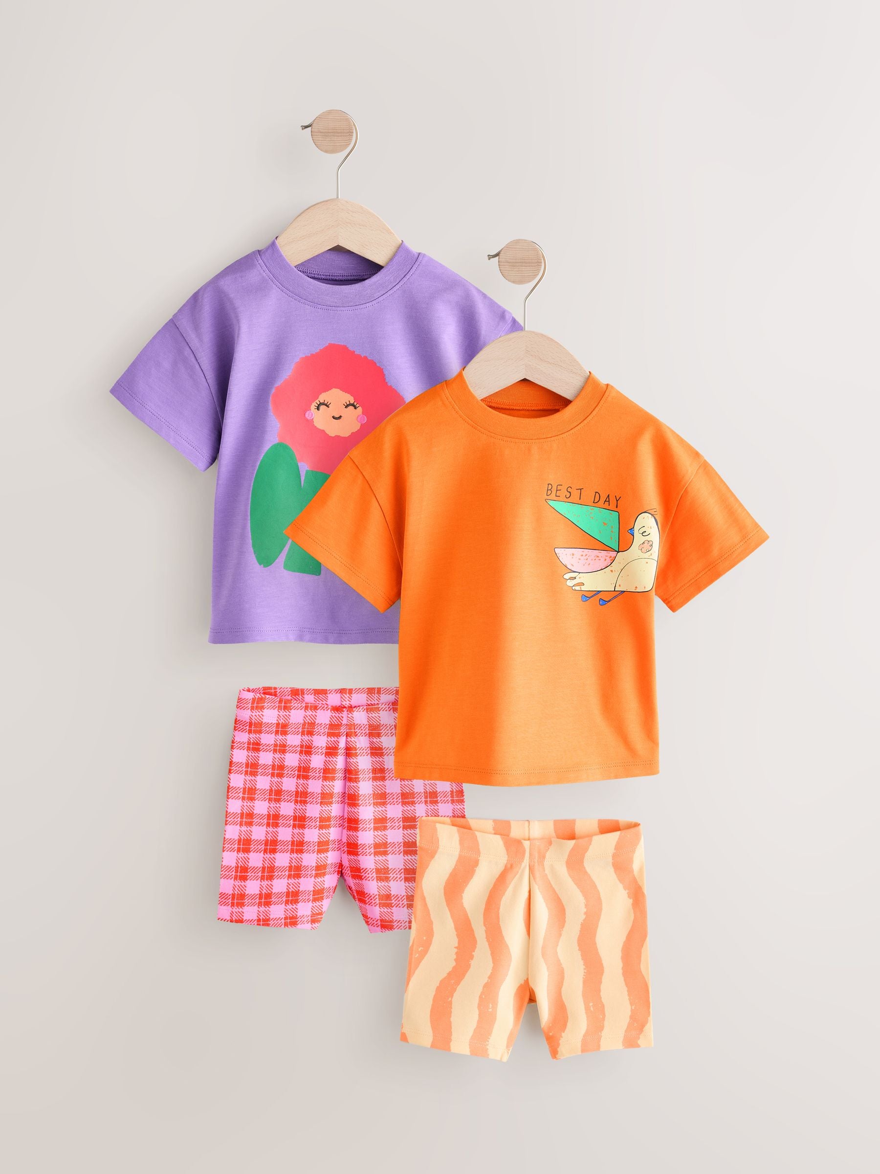 Orange T-Shirt & Shirt Set 4 Pack (3mths-7yrs)