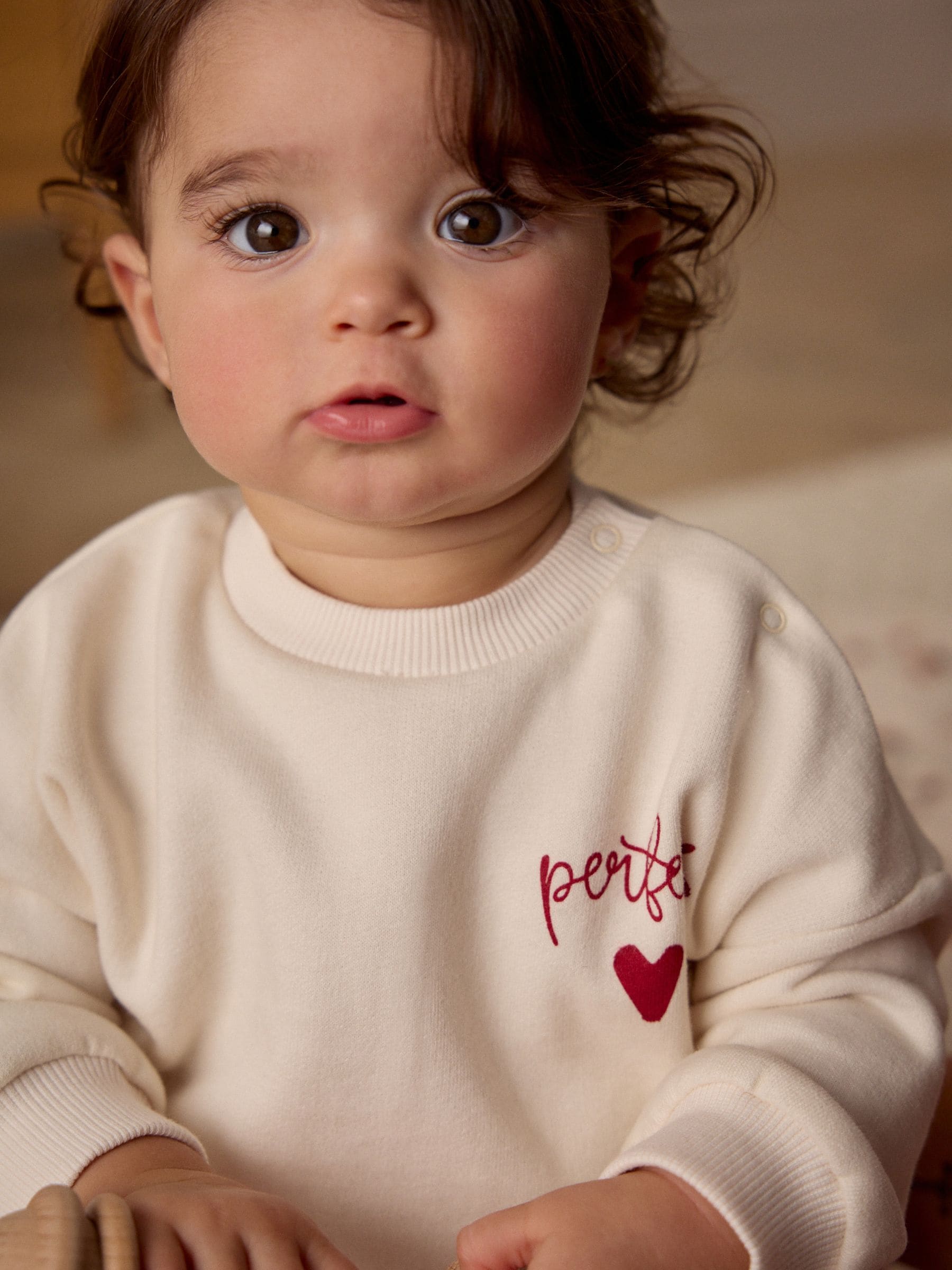 Red/White Stripe & Hearts 100% Cotton Baby Sweat Top & Trousers Set 2 Piece