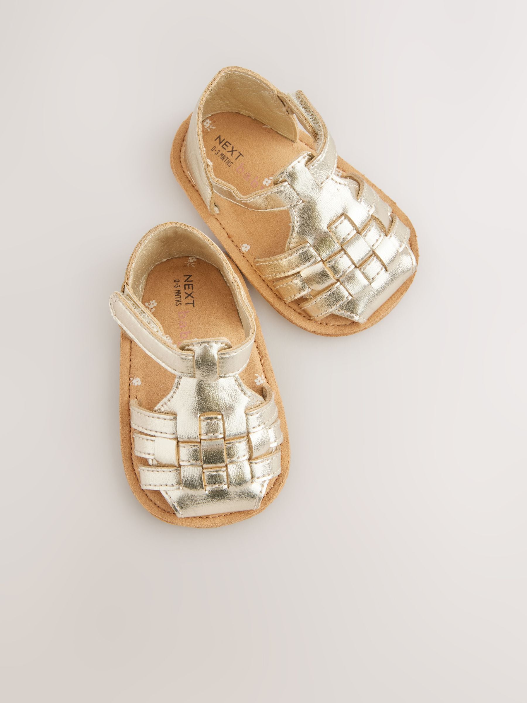 Gold Baby Fisherman Sandals (0-24mths)