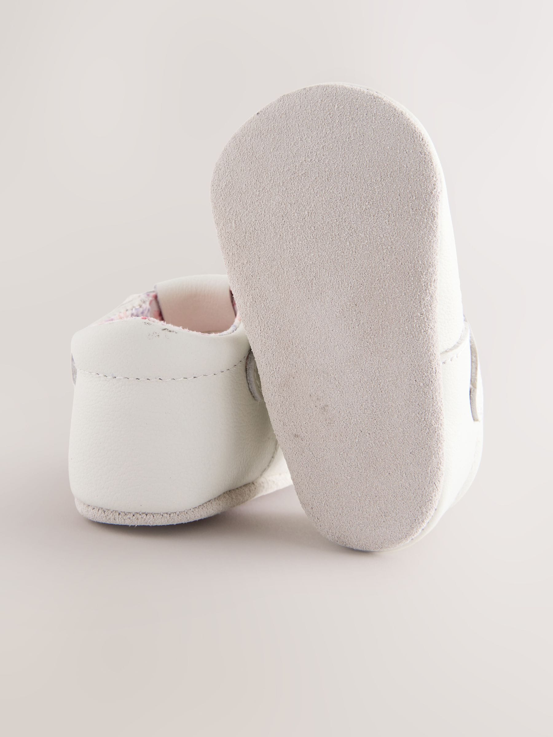 White Leather Baby T-Bar Shoes (0-24mths)