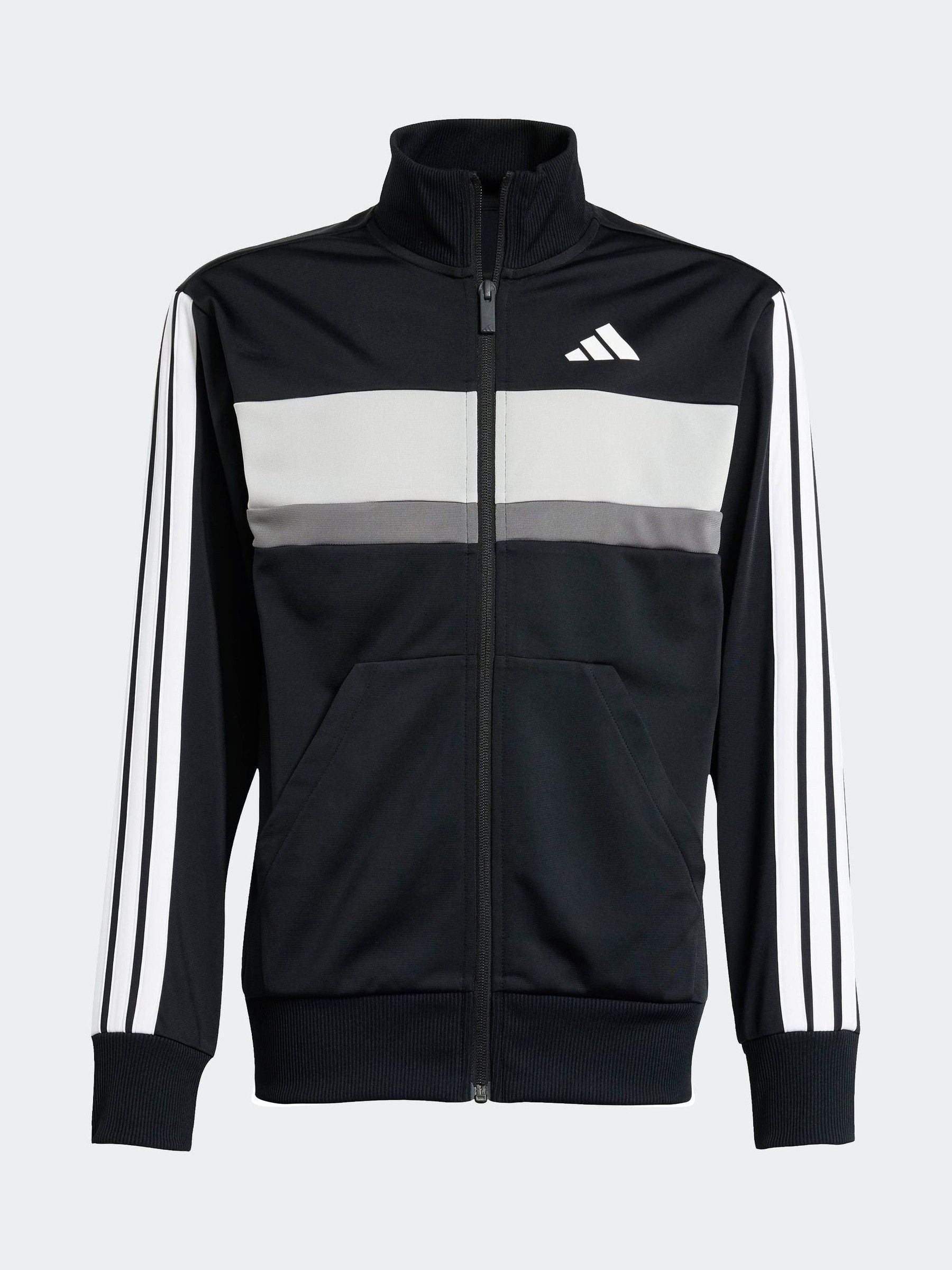 adidas Black 3 Stripe Tibero Tracksuit