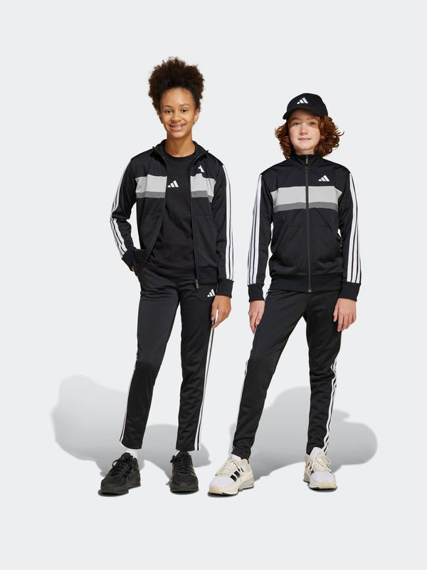 adidas Black 3 Stripe Tibero Tracksuit