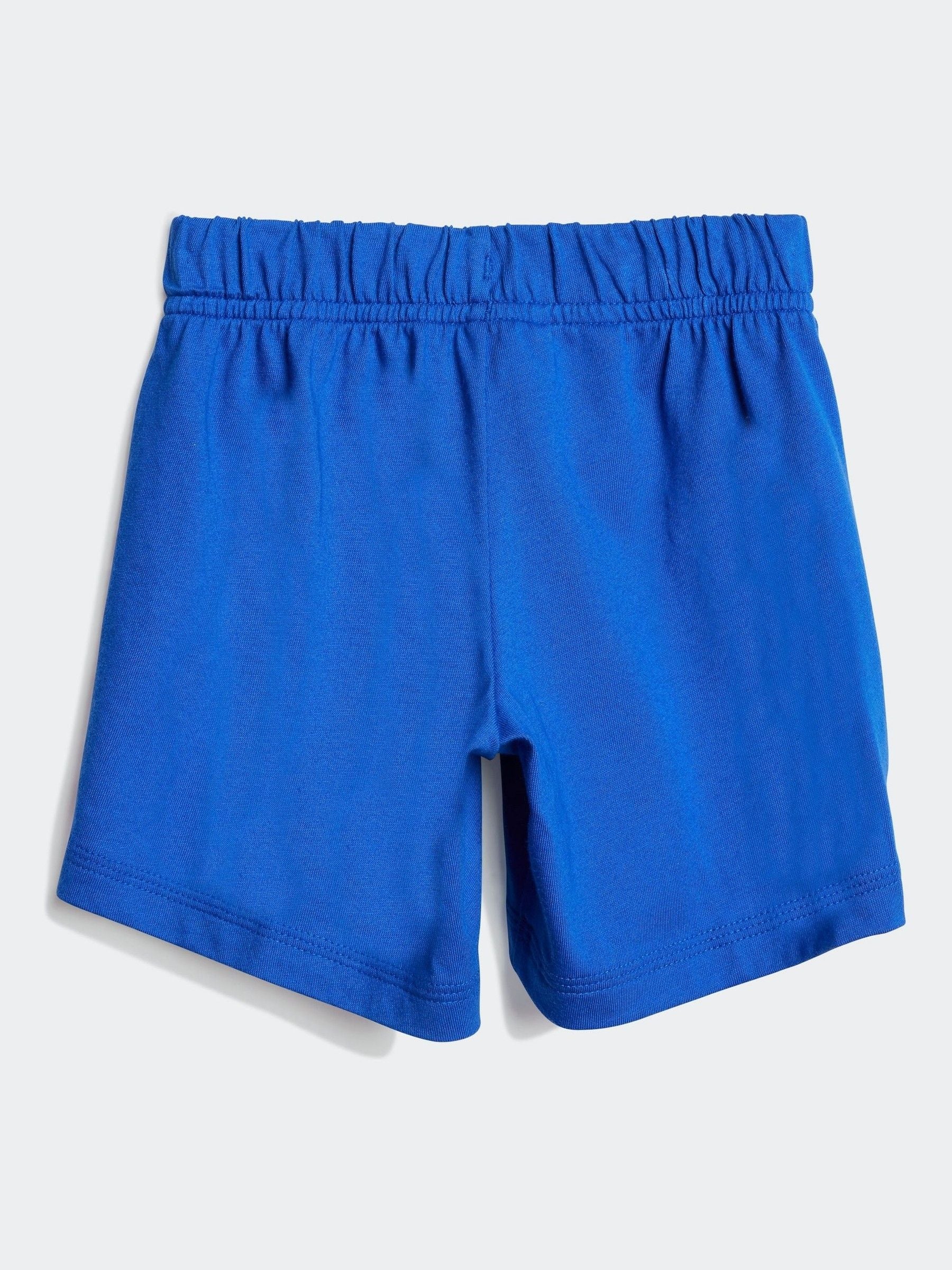 adidas Blue Essentials 100% Cotton Shorts and T-Shirt Set