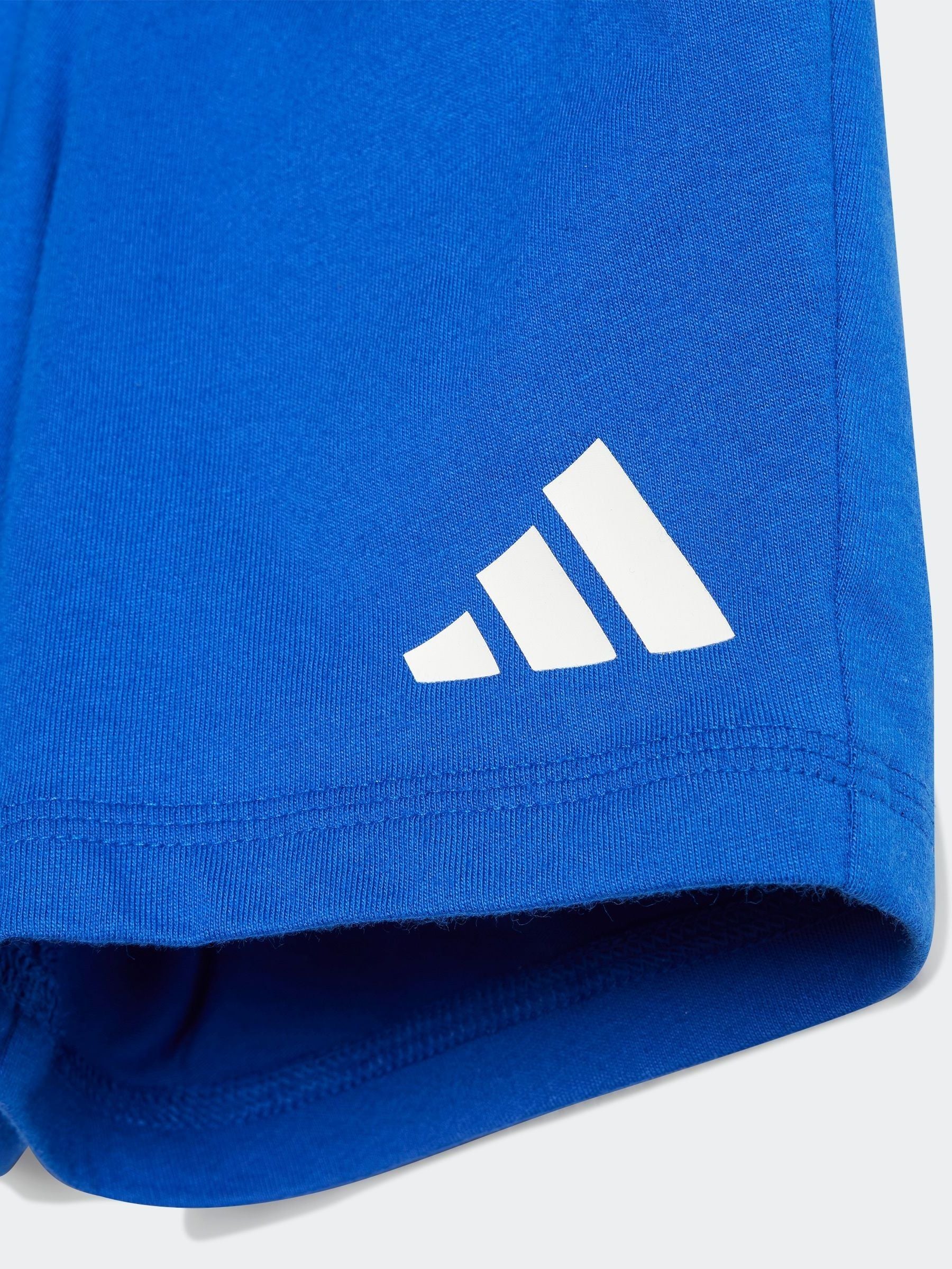 adidas Blue Essentials 100% Cotton Shorts and T-Shirt Set