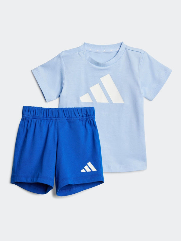 adidas Blue Essentials 100% Cotton Shorts and T-Shirt Set