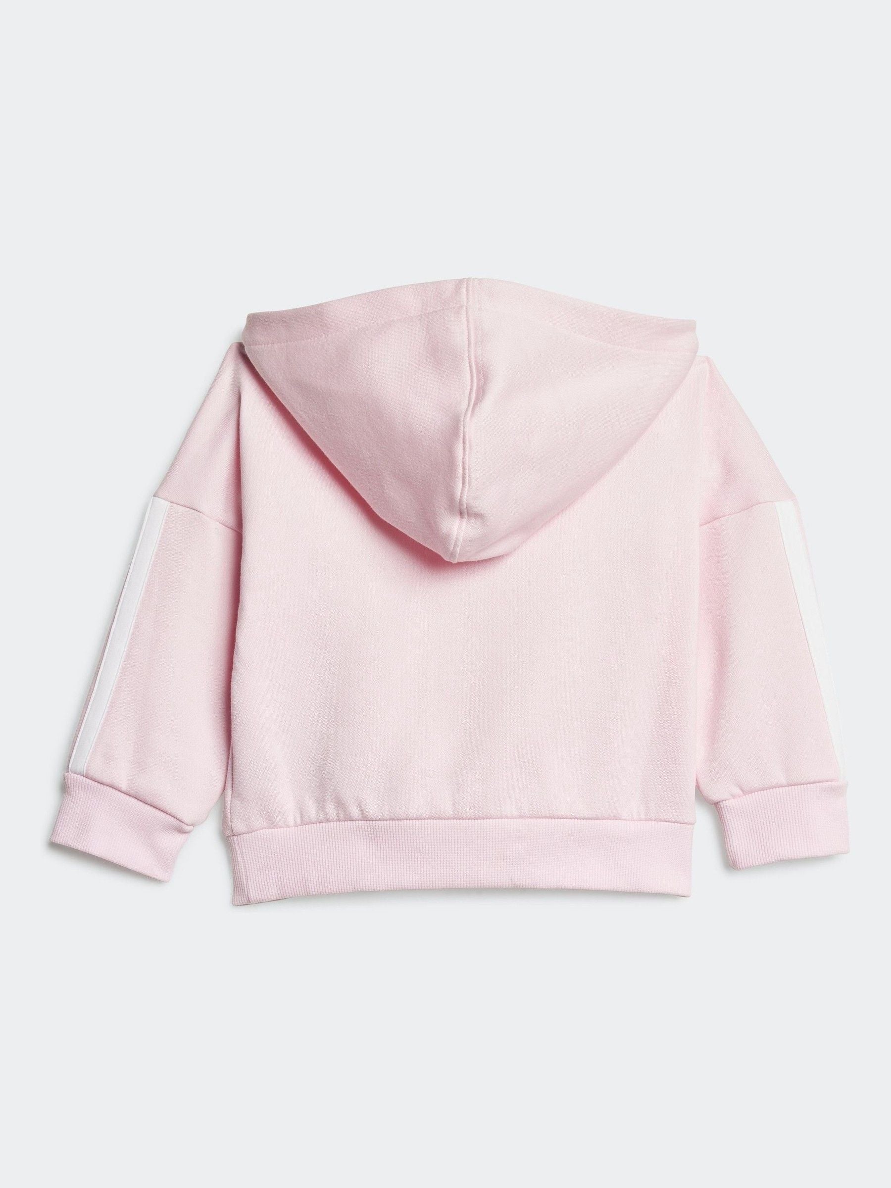 adidas Pink Essentials 3 Stripe Tracksuit