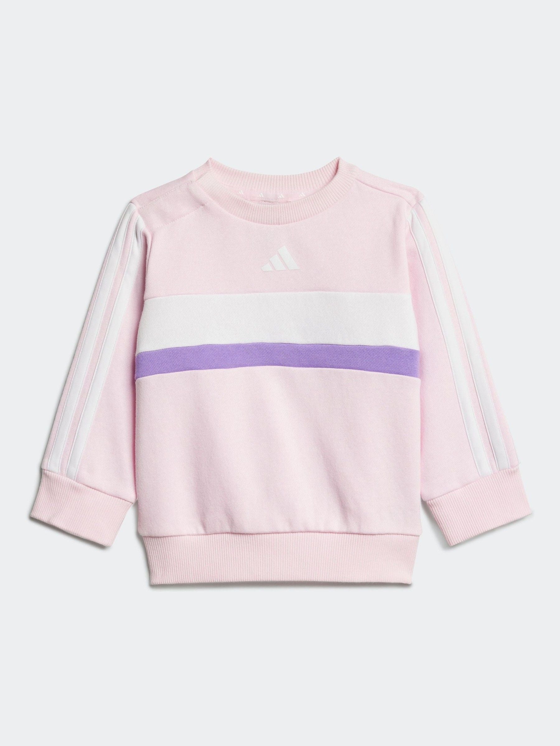 adidas Pink Essentials Tiberio 3 Stripe Tracksuit