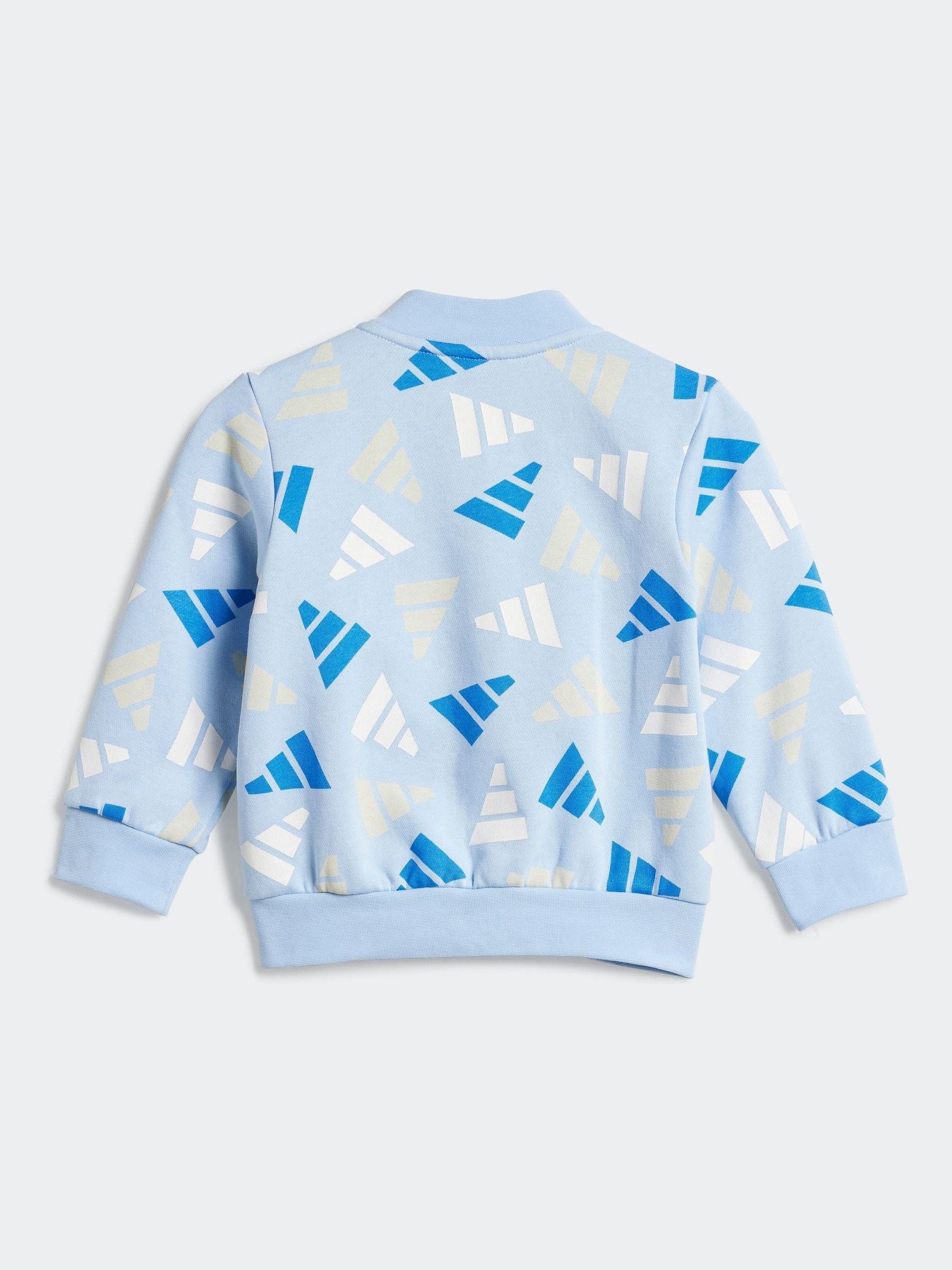 adidas Blue Essentials Logo Celebration Fleece Tracksuit