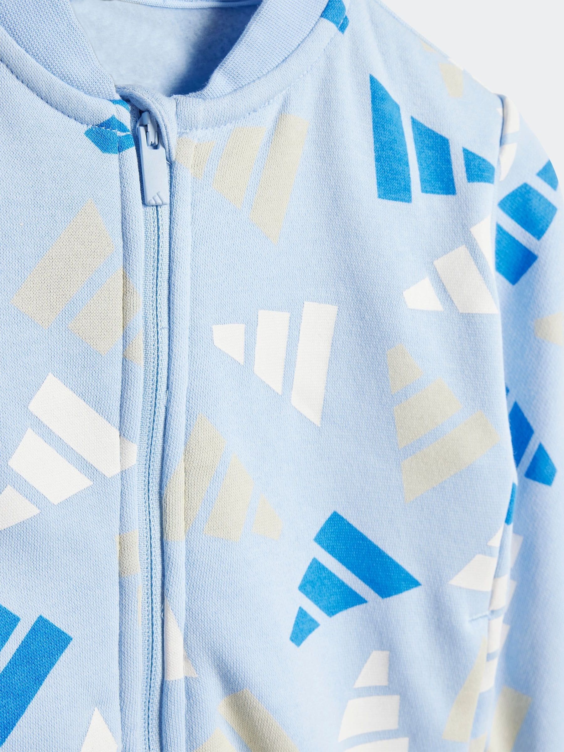 adidas Blue Essentials Logo Celebration Fleece Tracksuit