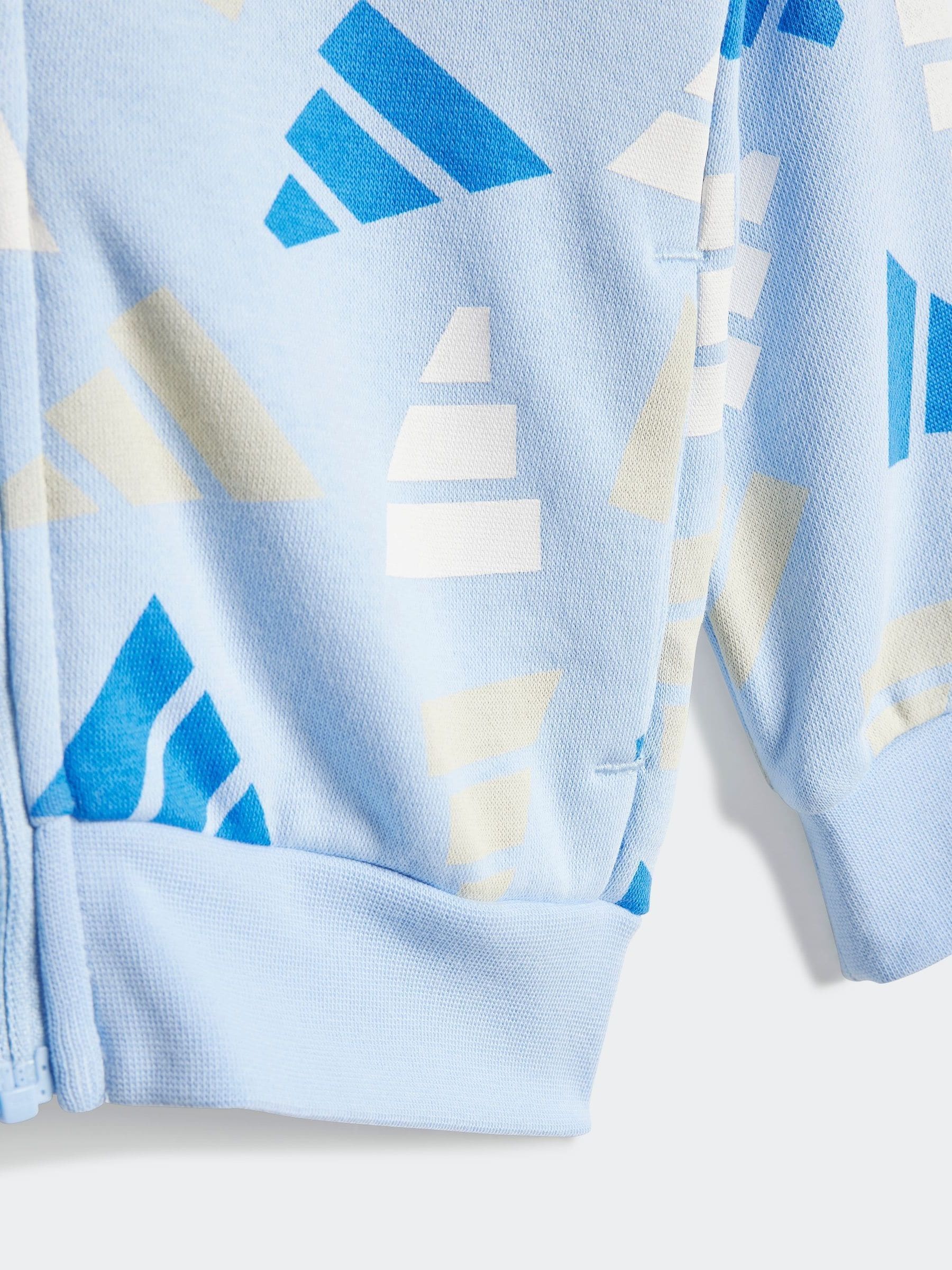 adidas Blue Essentials Logo Celebration Fleece Tracksuit