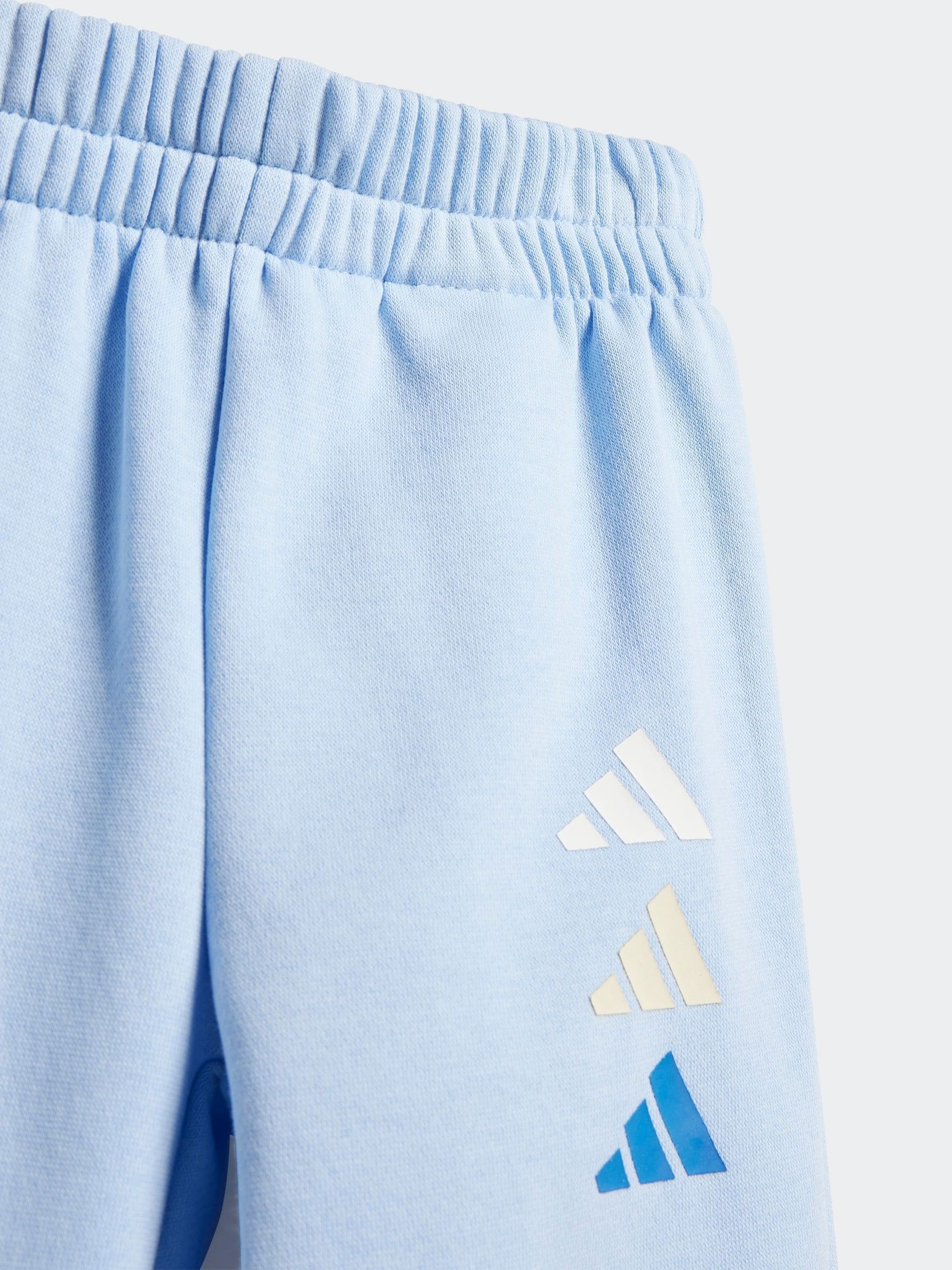 adidas Blue Essentials Logo Celebration Fleece Tracksuit