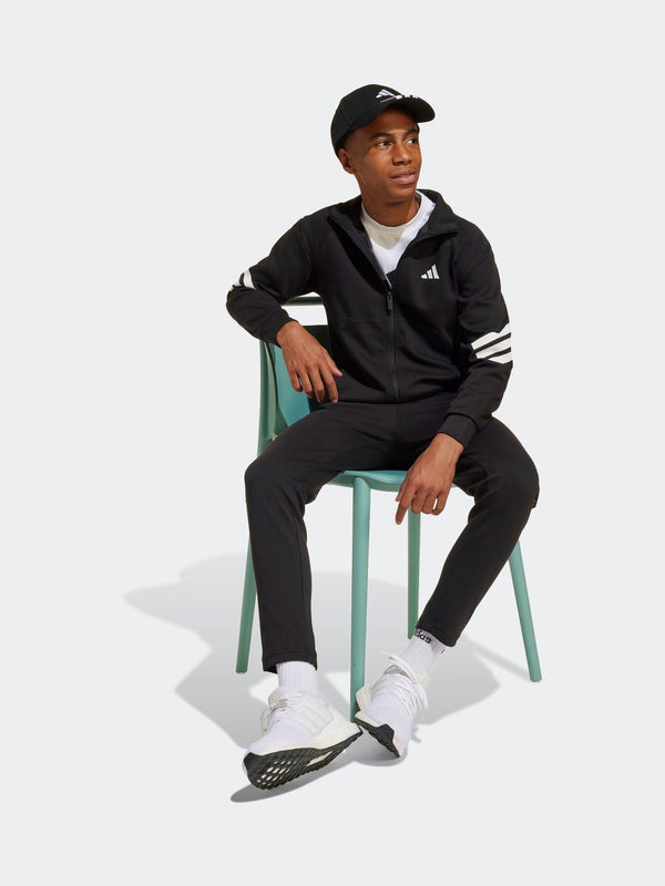 adidas Black Future Icons 3 Stripe Tracksuit