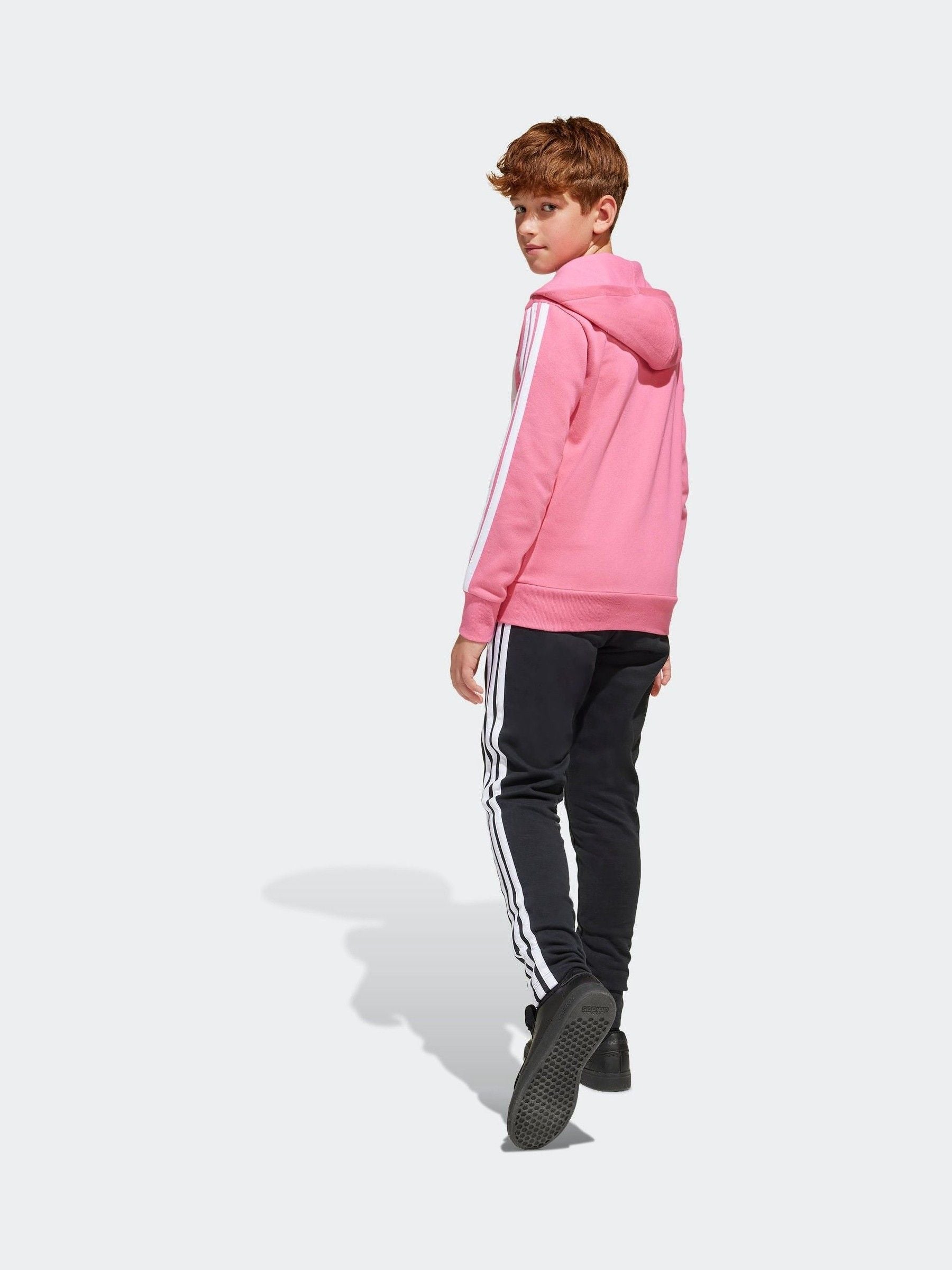 adidas Pink Essentials Tiberio 3 Stripe Tracksuit