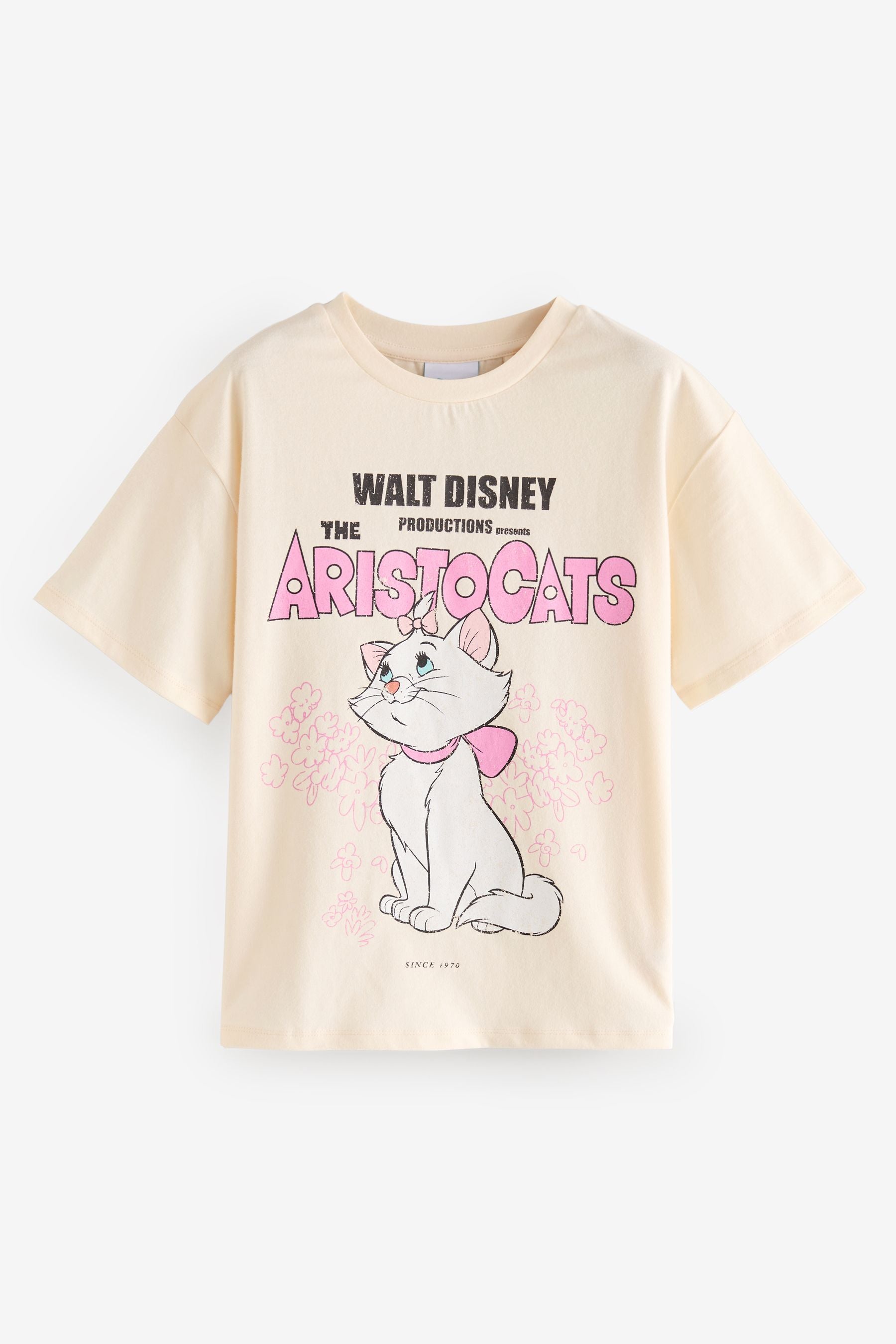 Ecru White Disney Marie Aristocats Oversized T-Shirt (3-16yrs)