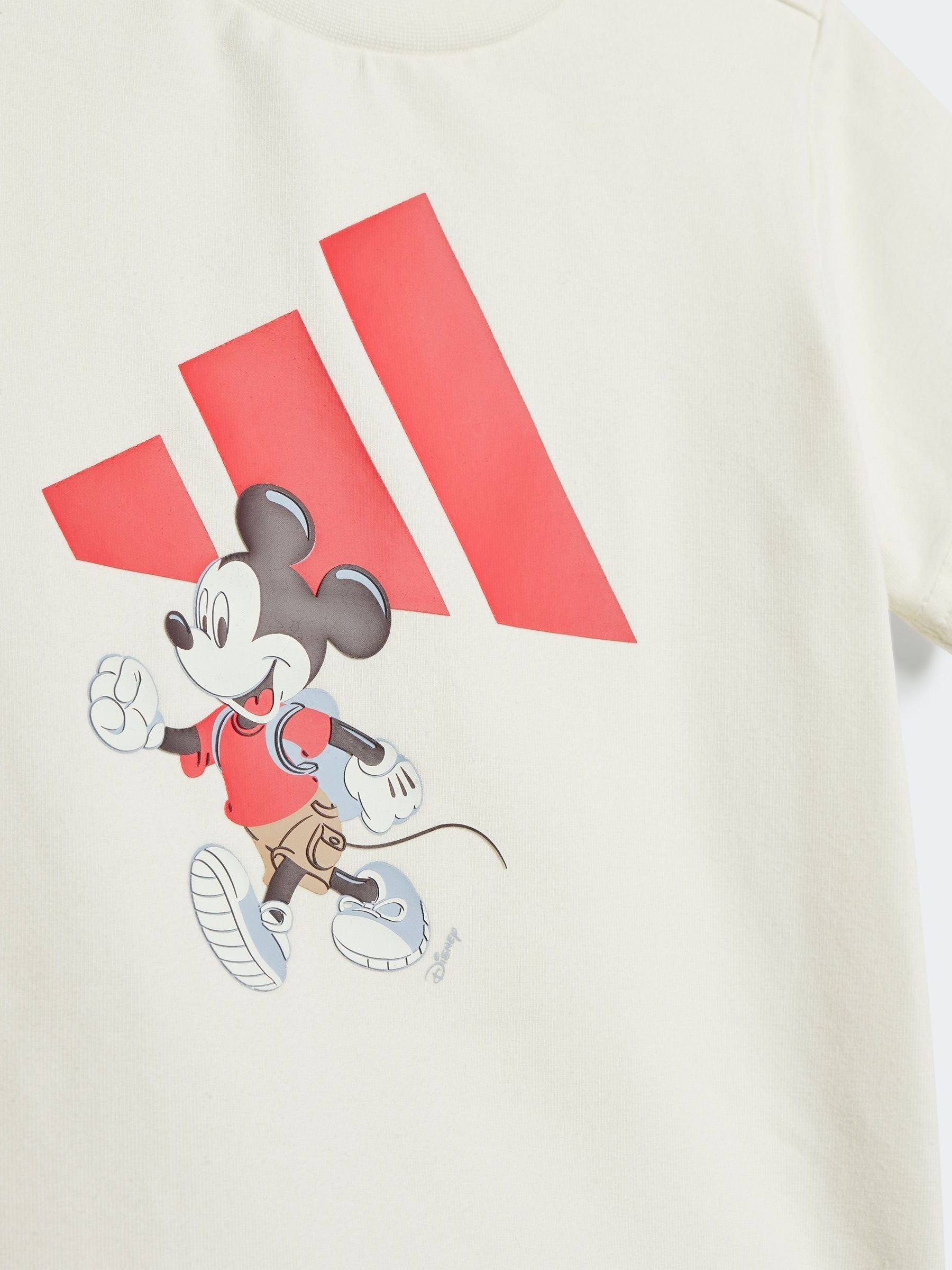 adidas White Disney Mickey Mouse Short and T-Shirt Set