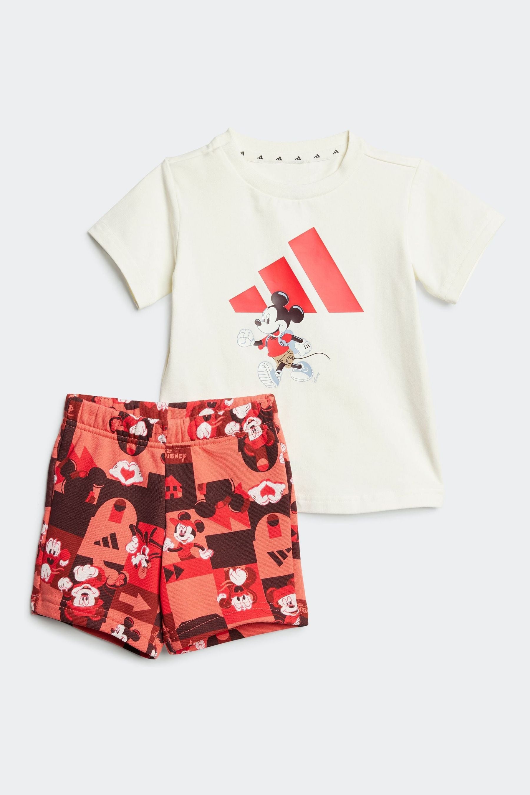 adidas White Disney Mickey Mouse Short and T-Shirt Set