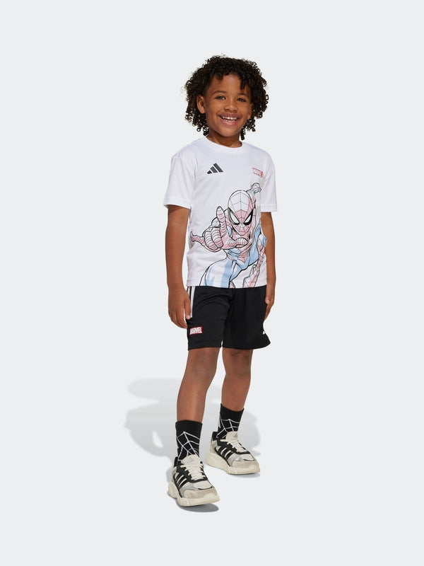 adidas White Top And Shorts Set