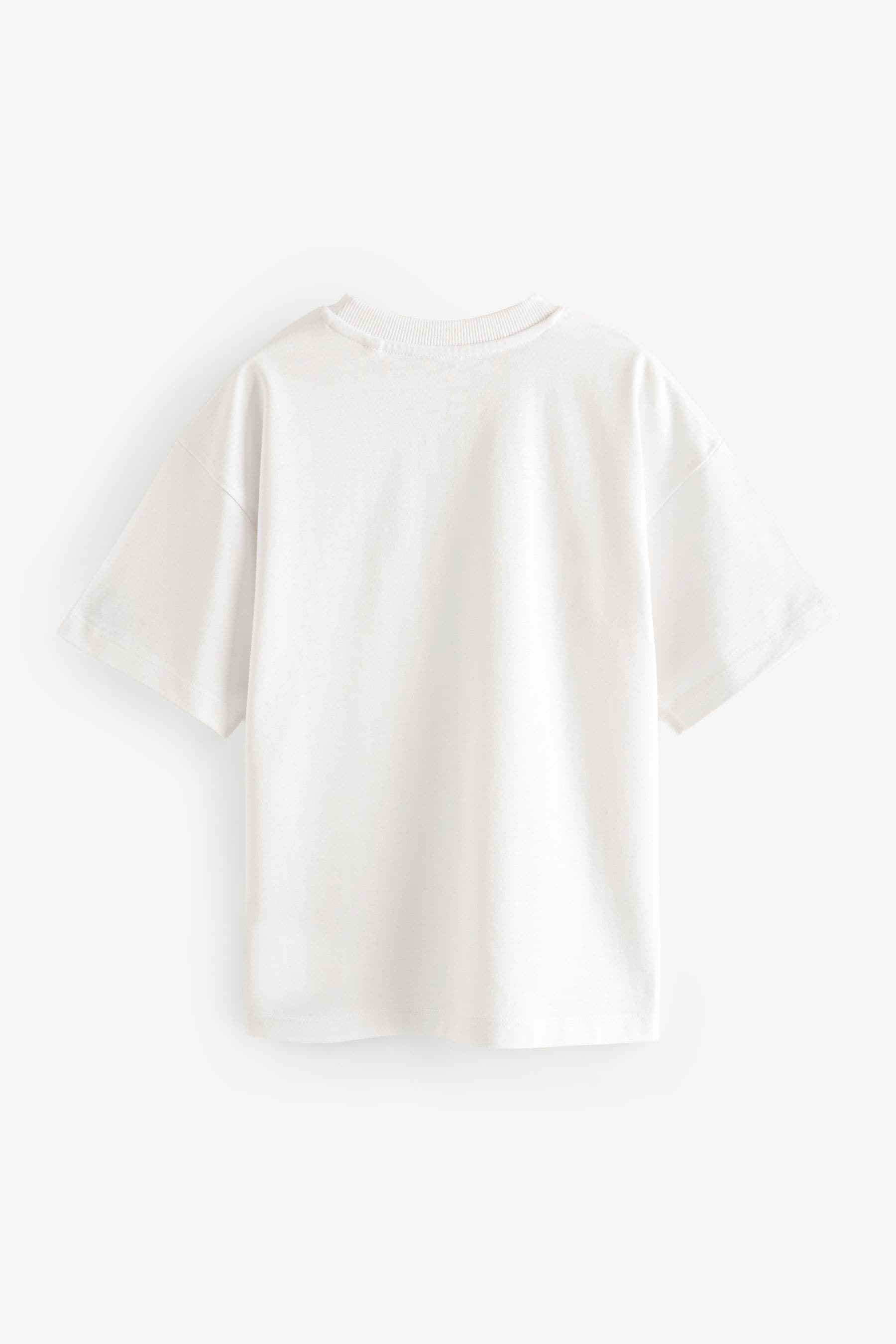 White LA Relaxed Fit 100% Cotton Short Sleeve T-Shirt (3-16yrs)