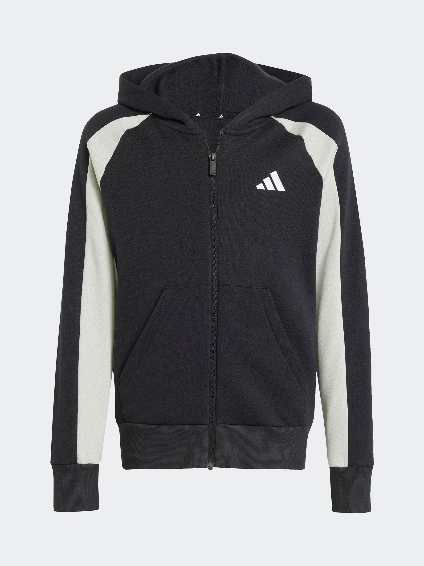 adidas Black Colour Block Fleece Tracksuit