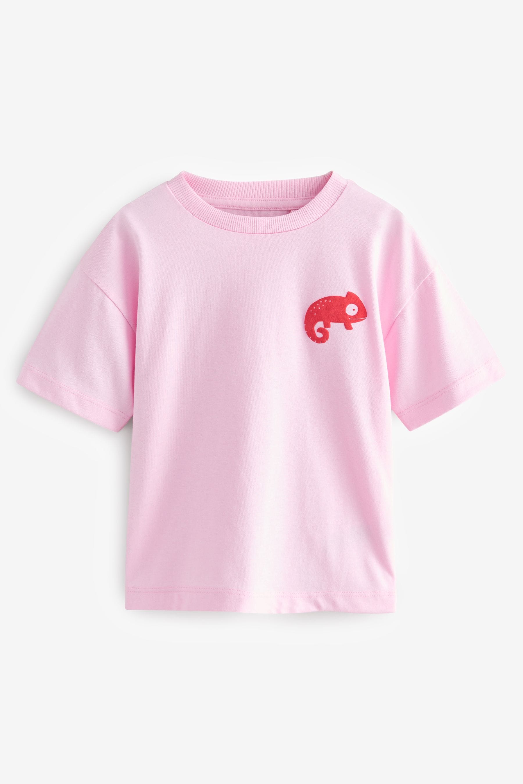 Pink Simple 100% Cotton Short Sleeve T-Shirt (3mths-7yrs)