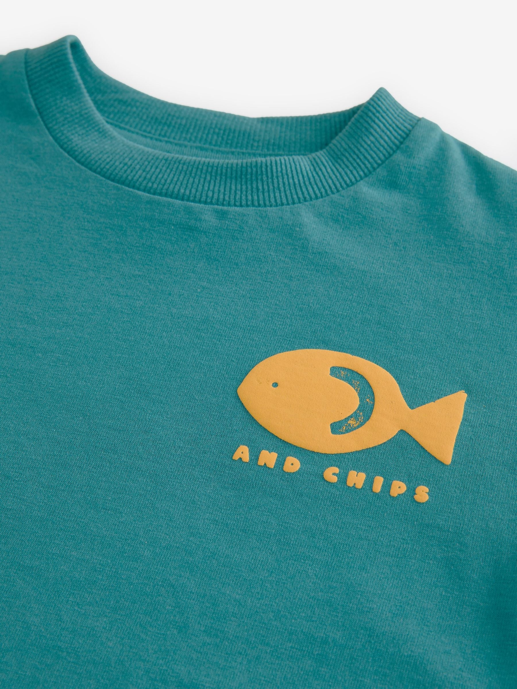 Green Fish Simple 100% Cotton Short Sleeve T-Shirt (3mths-7yrs)