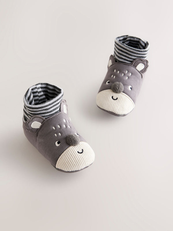 Grey Koala Baby Sensory Sock Top Booties (0-2mths)