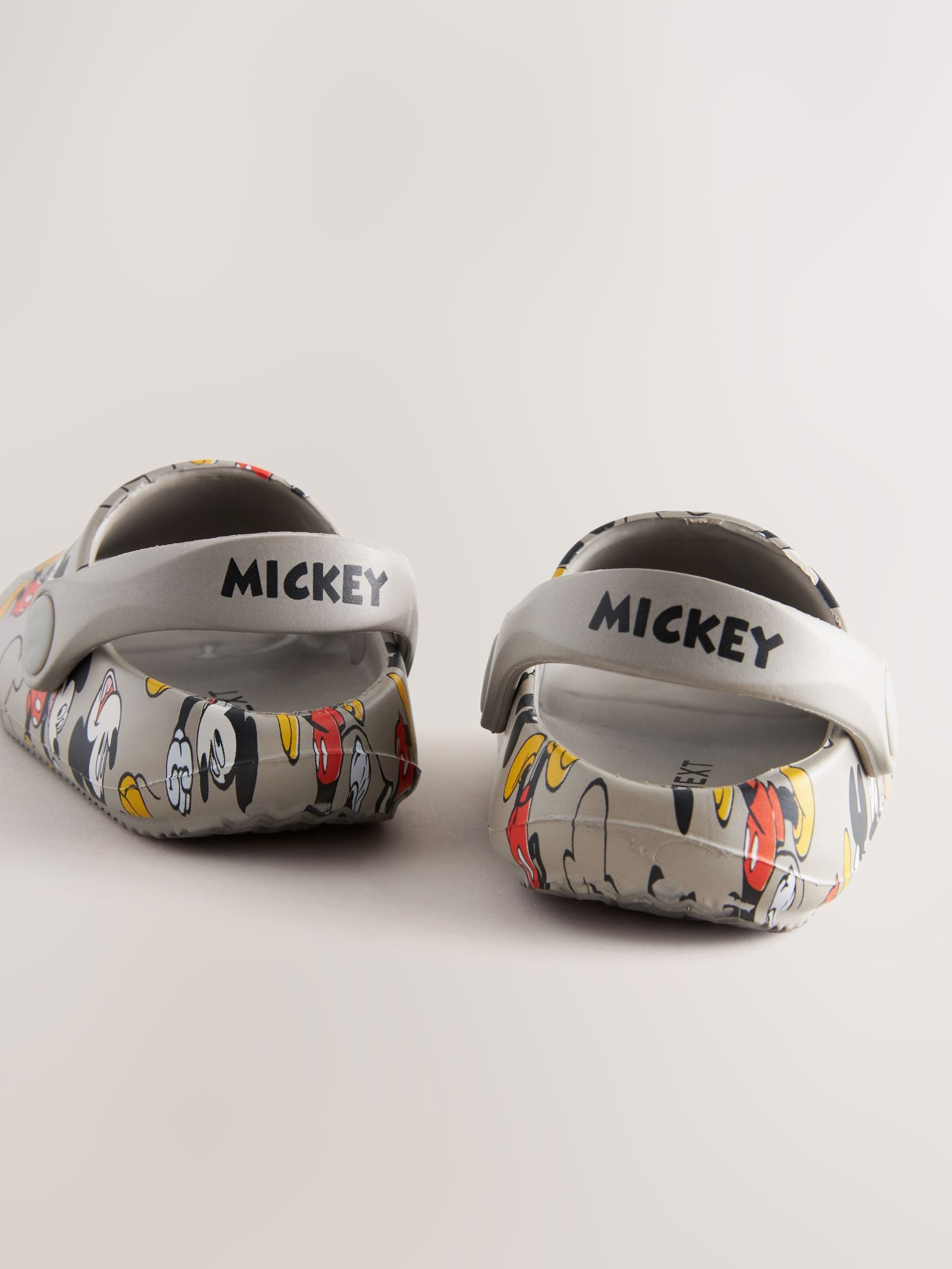 Grey Mickey Mouse Sliders with Back Strap