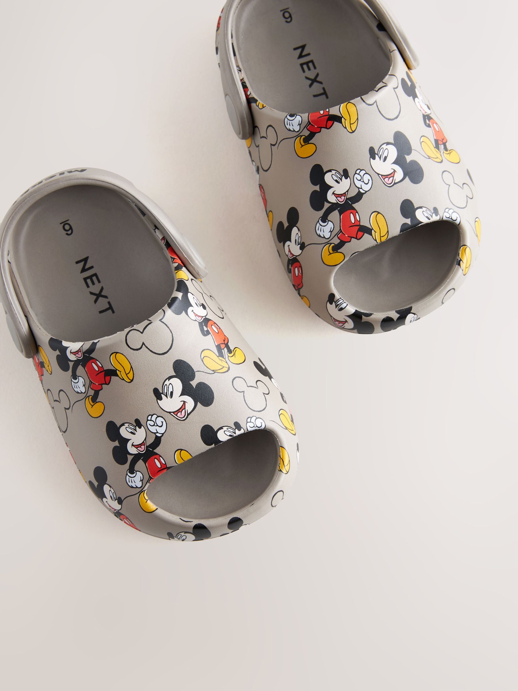 Grey Mickey Mouse Sliders with Back Strap