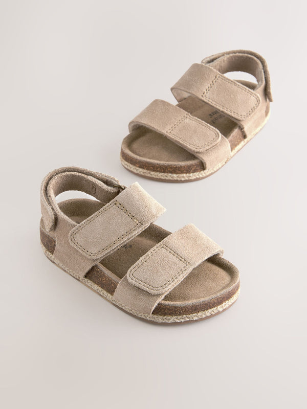 Neutral Standard Fit (F) Corkbed Two Strap Sandals