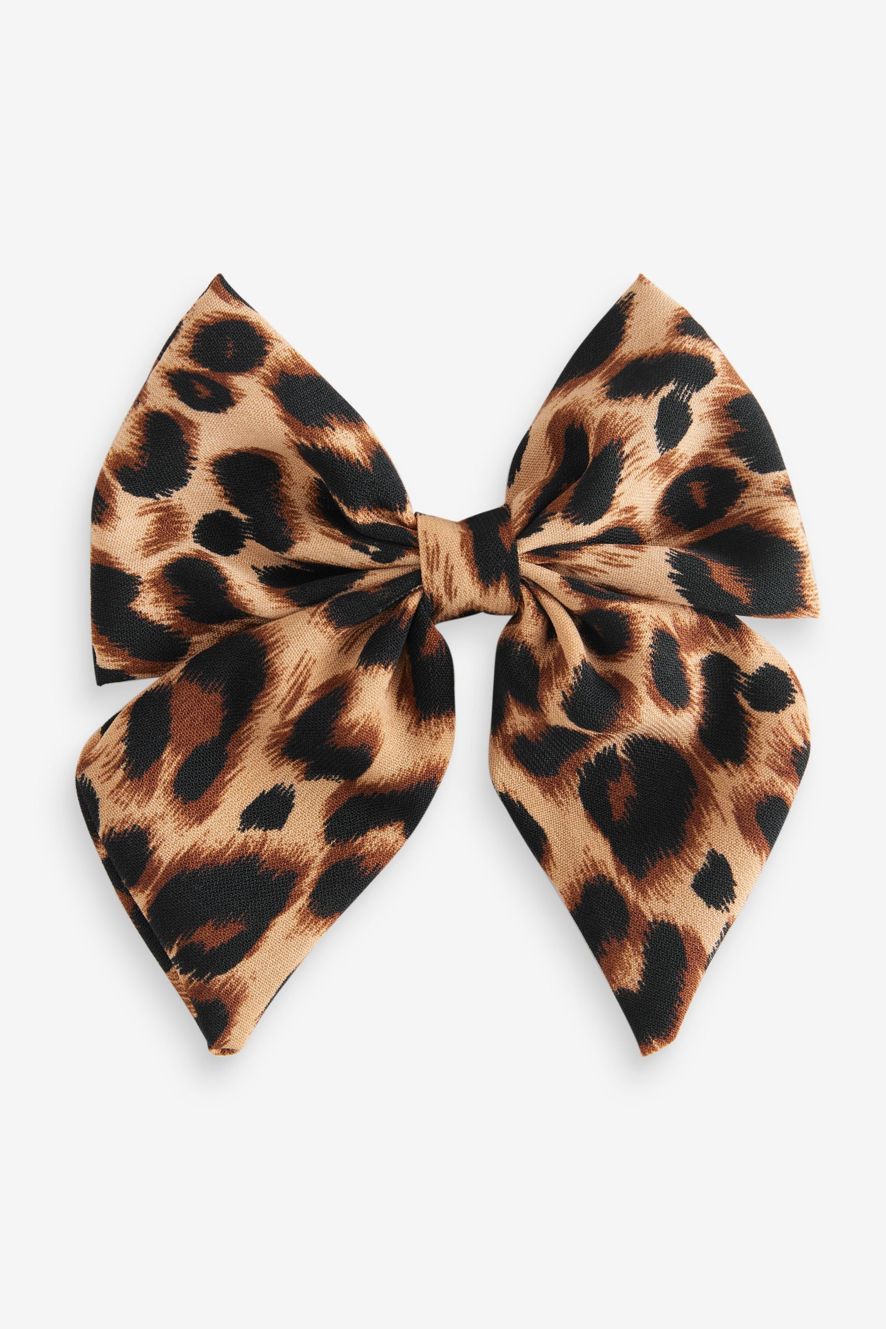 Brown Leopard Bow Clip