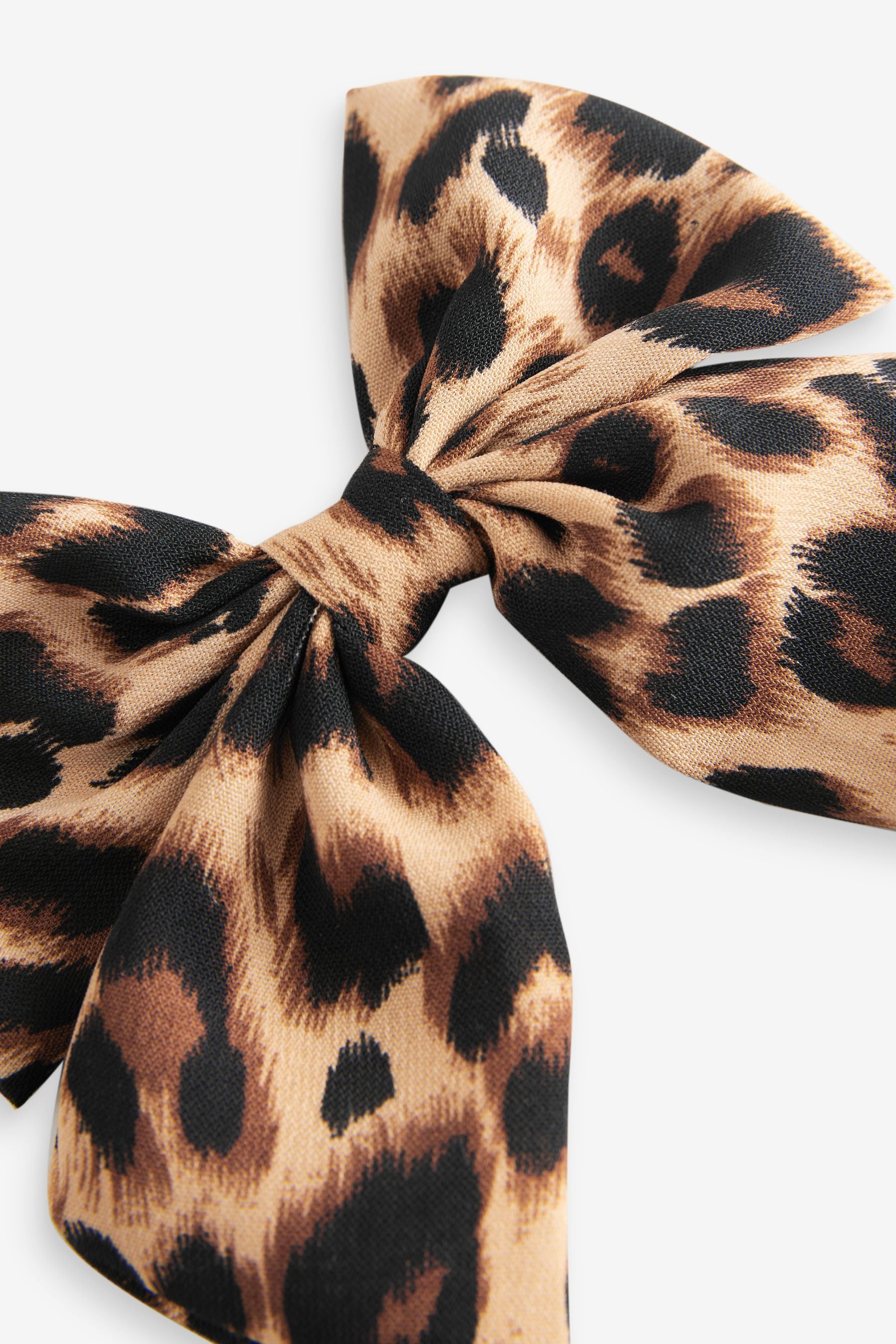 Brown Leopard Bow Clip