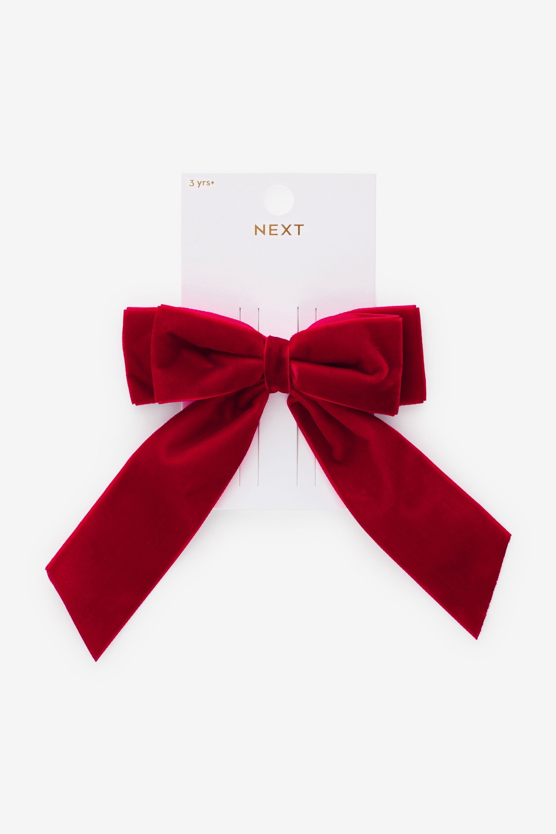 Red Statement Velvet Bow Clip