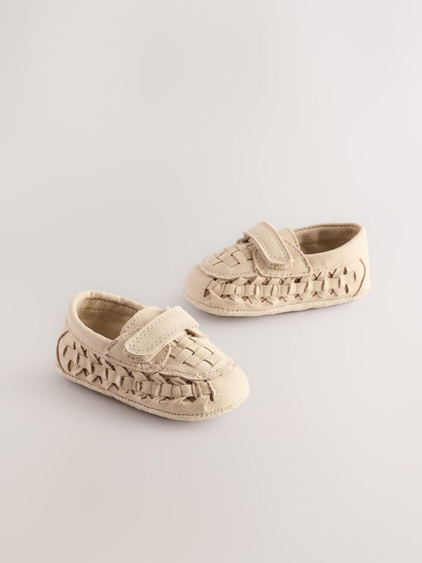 Neutral Woven Loafer Baby Shoes (0-24mths)