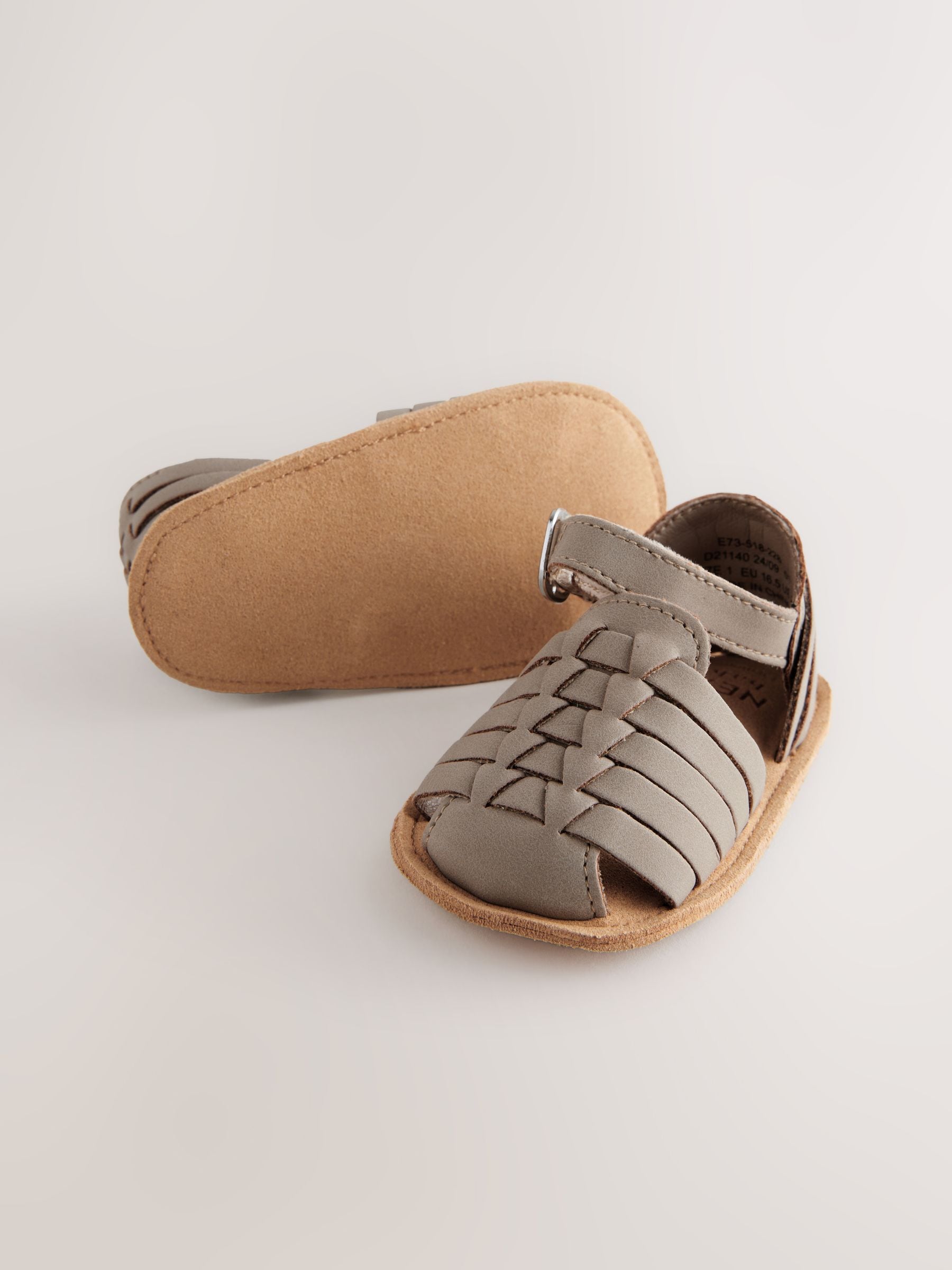 Grey Baby Woven Sandals (0-24mths)