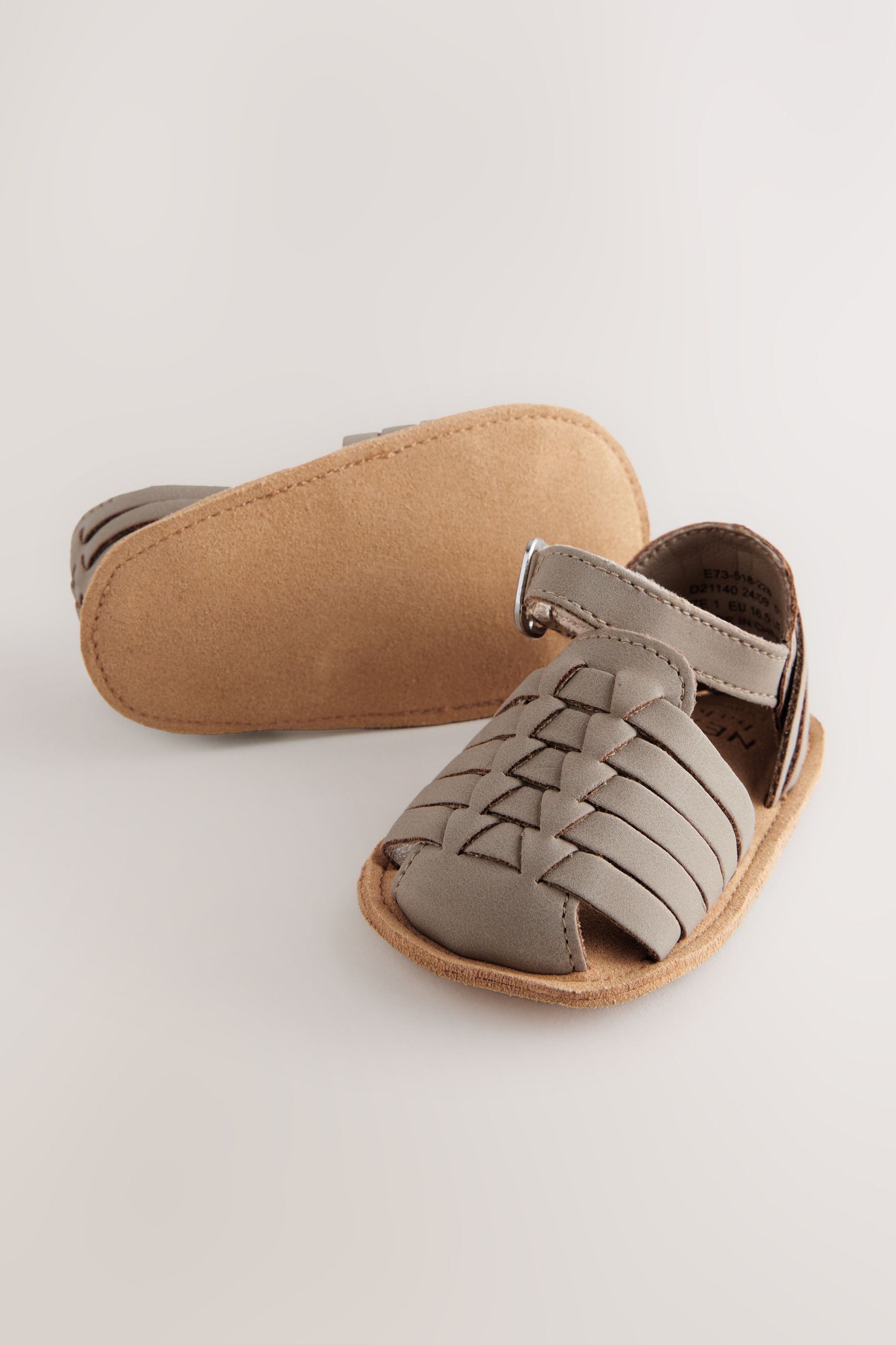 Grey Baby Woven Sandals (0-24mths)