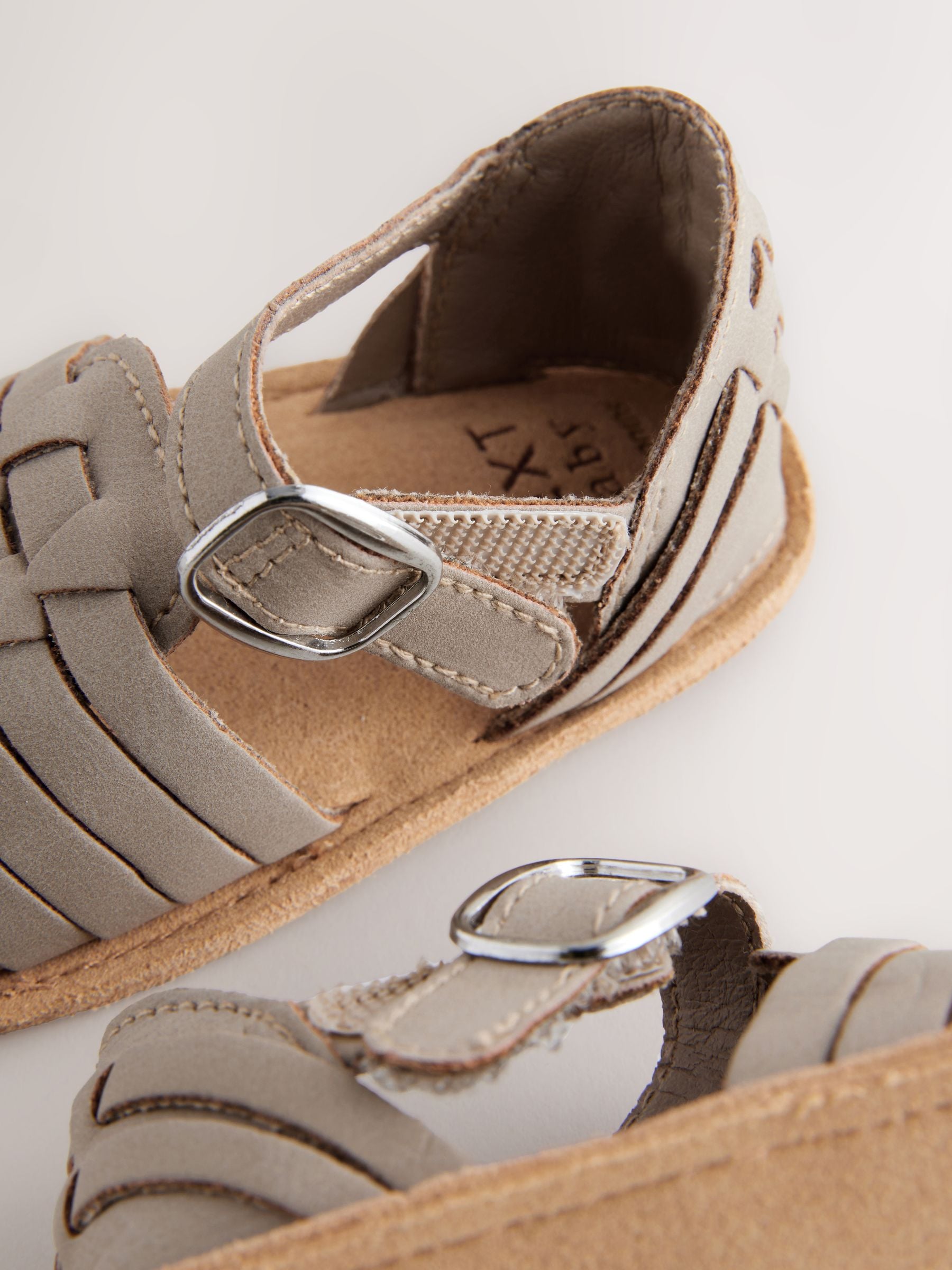 Grey Baby Woven Sandals (0-24mths)