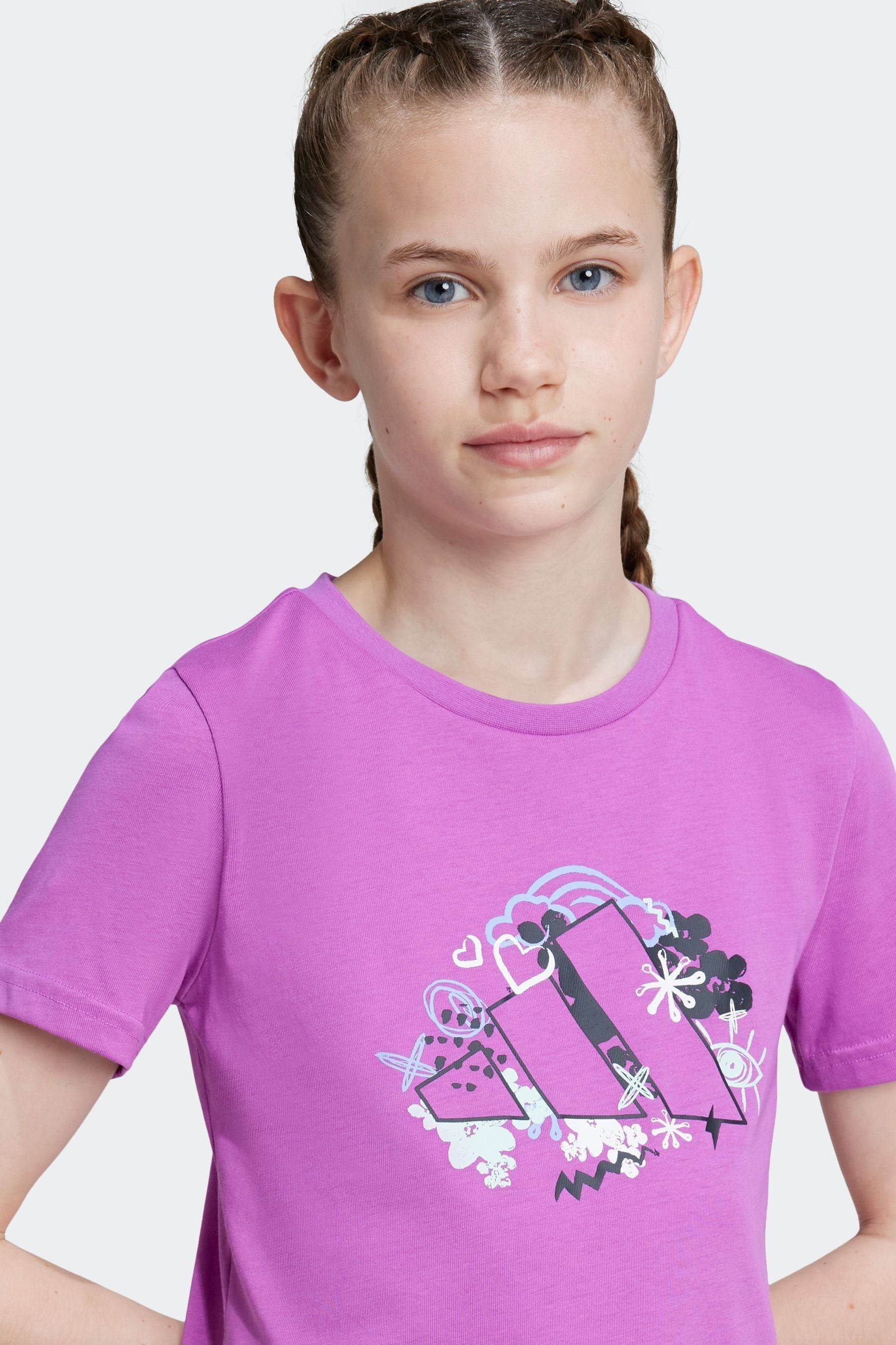 adidas Purple Graphic T-Shirt