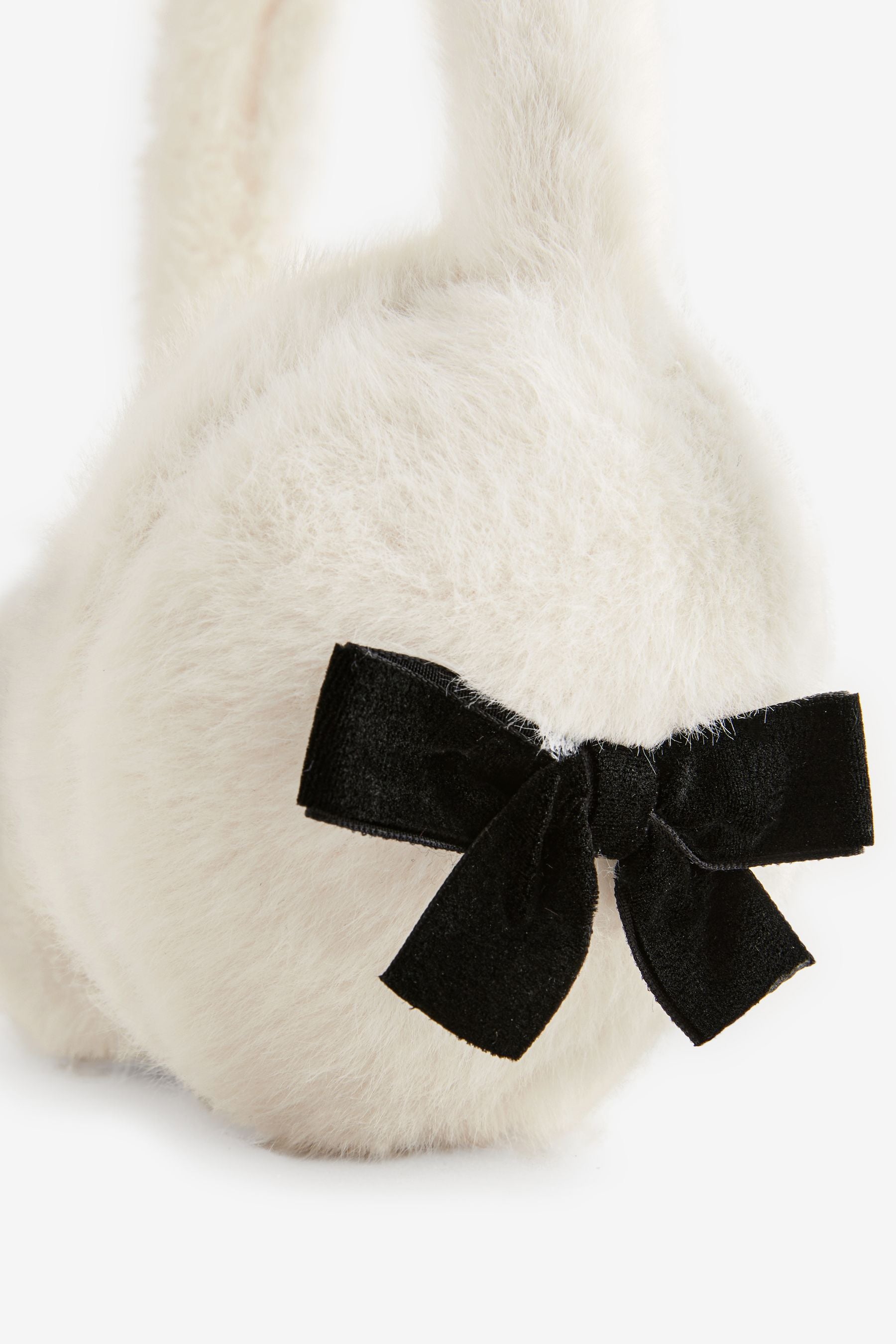 Cream Bow Earmuffs