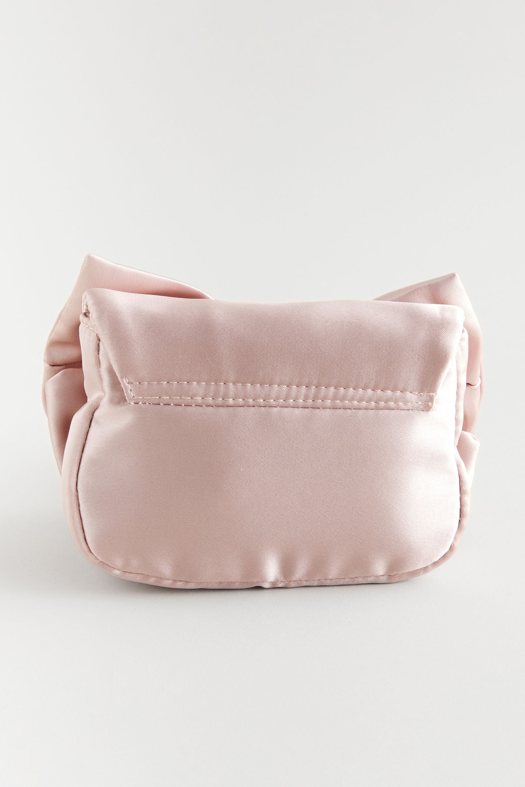 Light Pink Statement Satin Bow Bag