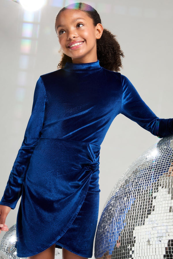 Blue Velvet Party Dress (5-16yrs)