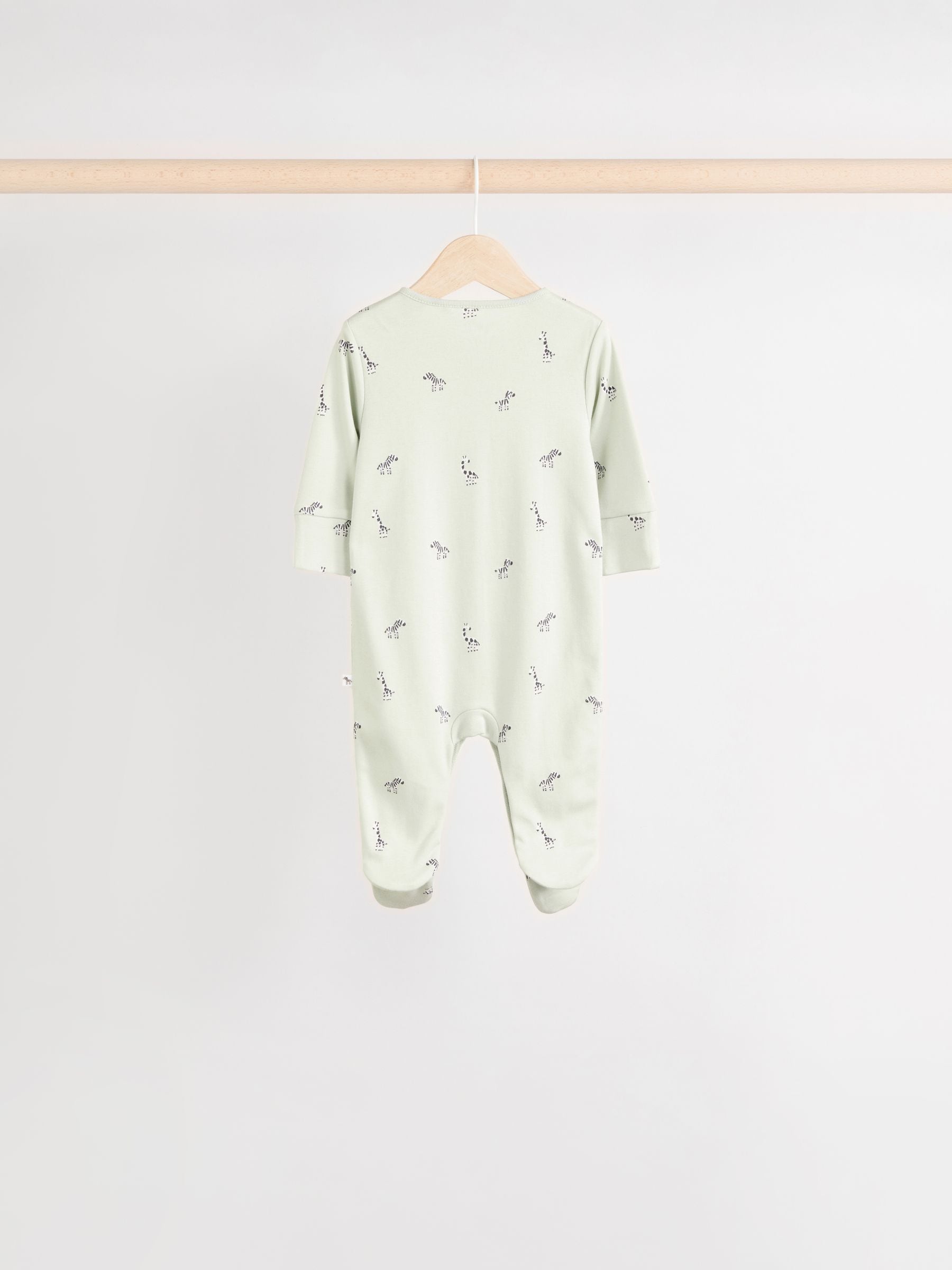 Green Baby 100% Cotton Sleepsuit 5 Pack (0mths-2yrs)